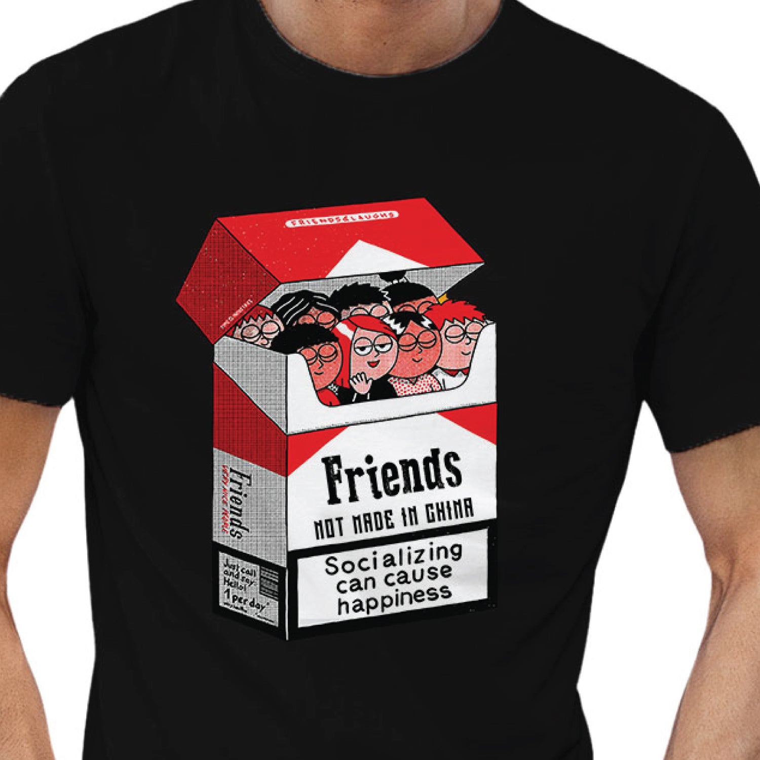 Tantra Friends Front & Back Graphic Cotton Unisex T-Shirt Everyday Casual Wear Original Since 1997