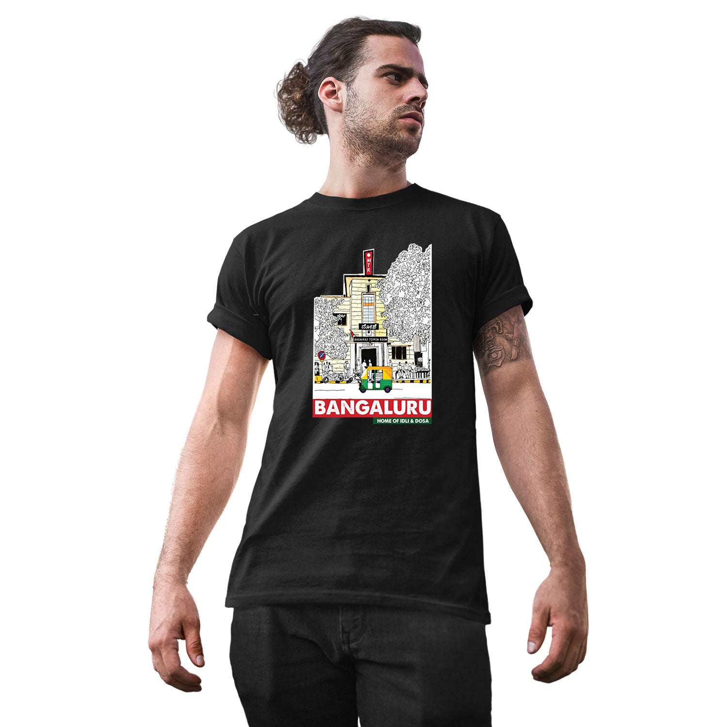 Tantra Bangaluru Dosa & Idli Graphic Cotton Unisex T Shirt Food Culture Print Casual Wear Original Since 1997