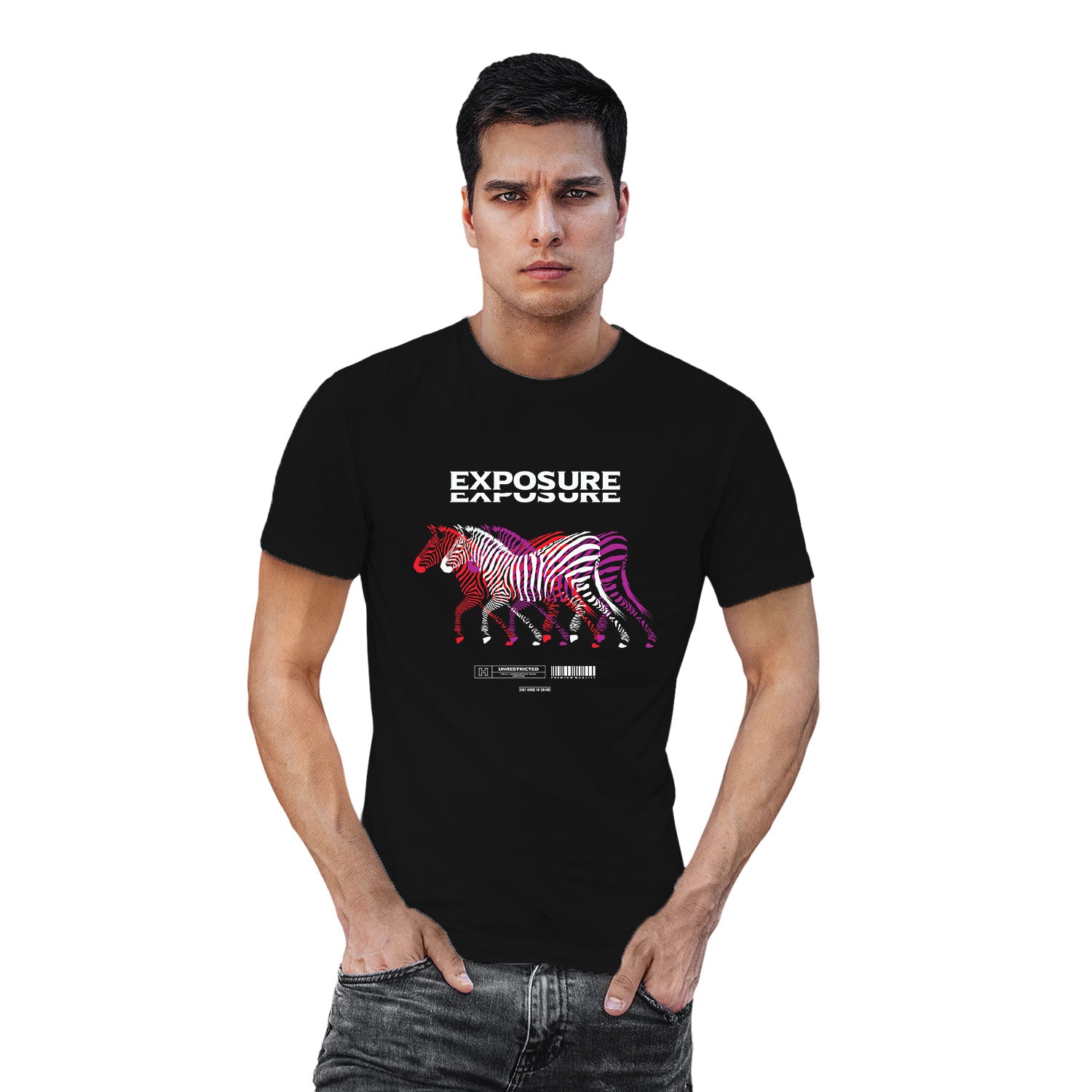 Exposure Beast Mode Greek God Front & Back Graphic Polycotton Unisex T-Shirt Everyday Casual Wear