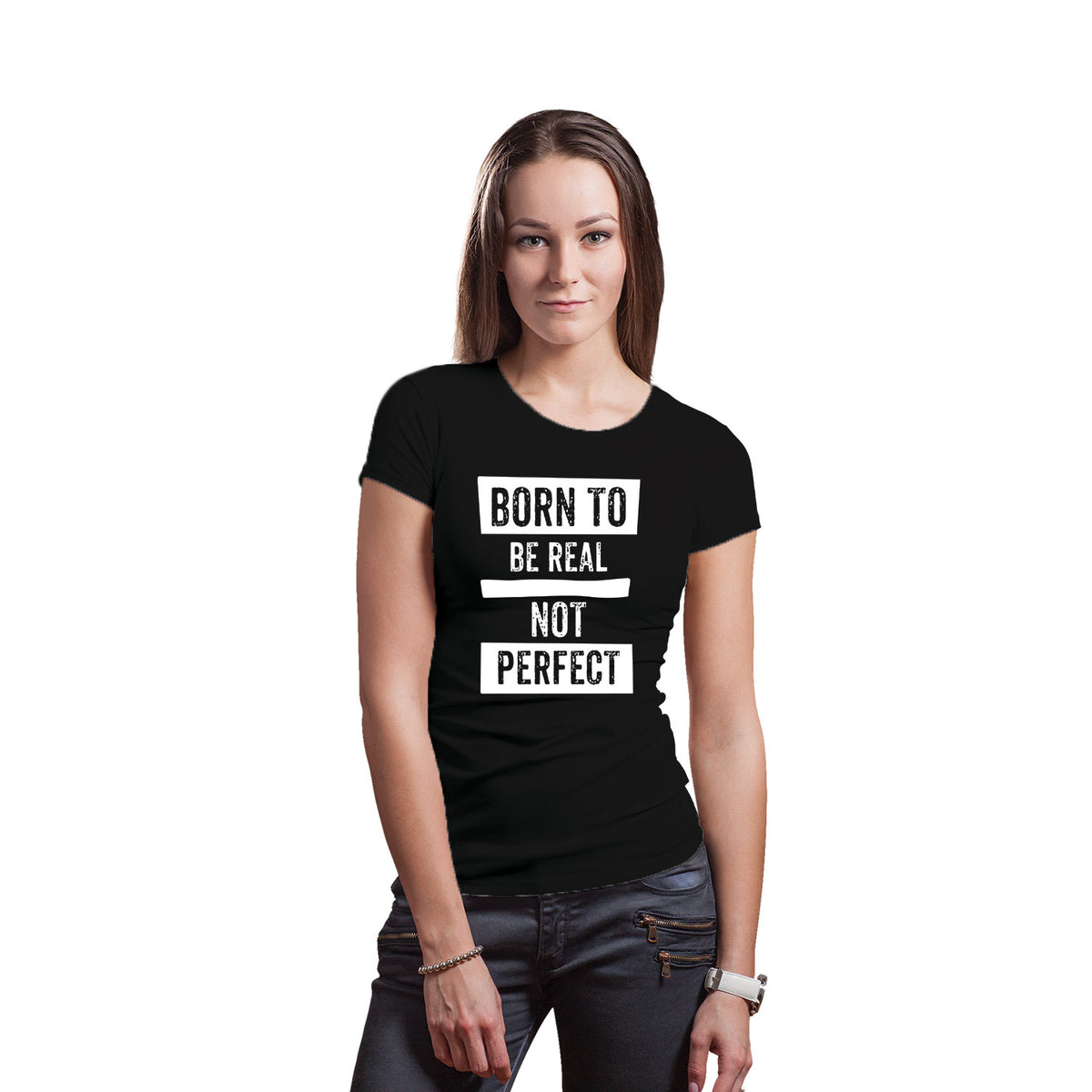 Be Real Women's Typography Graphic T-Shirt | Self Expression Casual Wear | Original Since 1997 | Shipping Globally