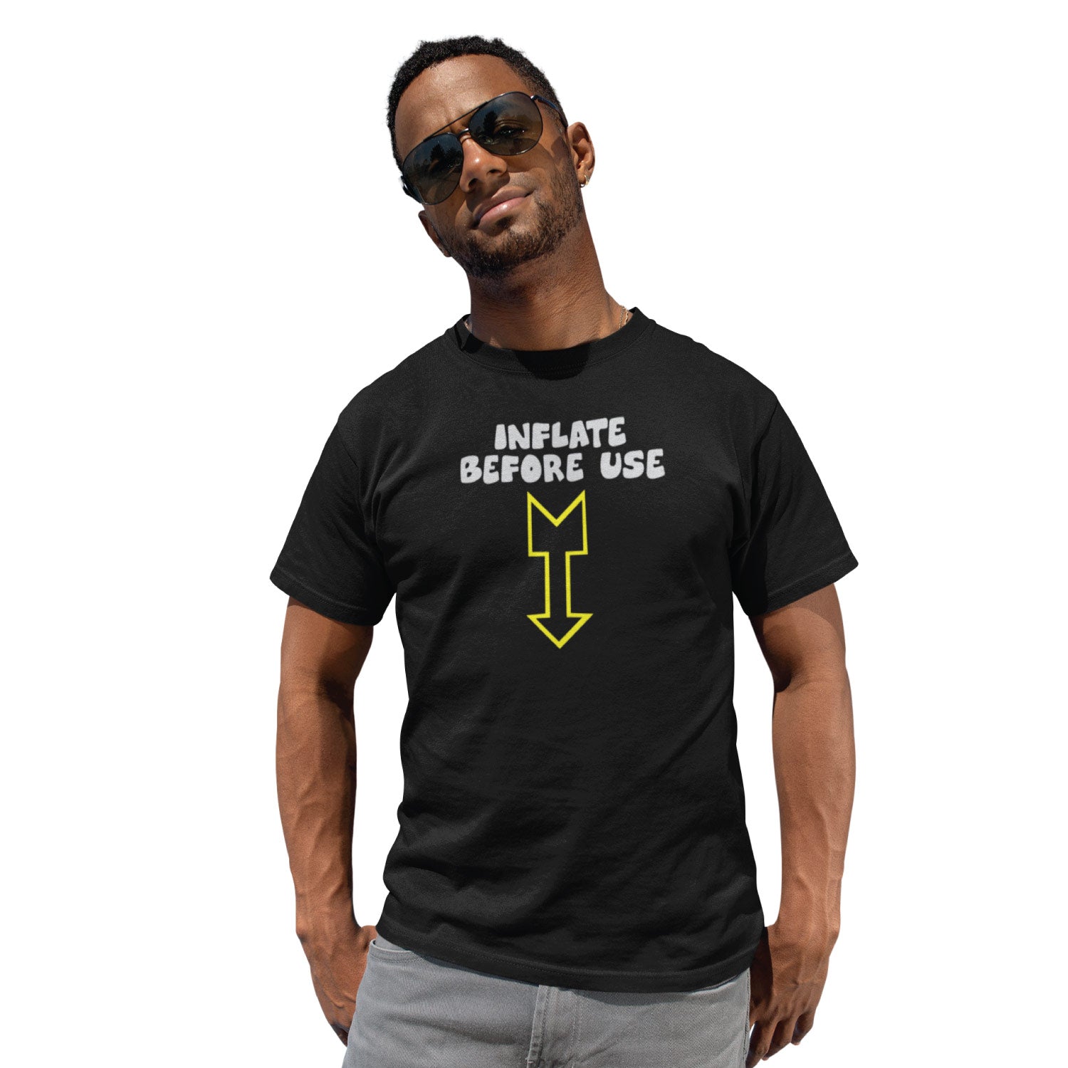 Inflate – Tantra Original Since 1997 – Unisex Cotton Tee Everyday Wear – Shipping Globally!