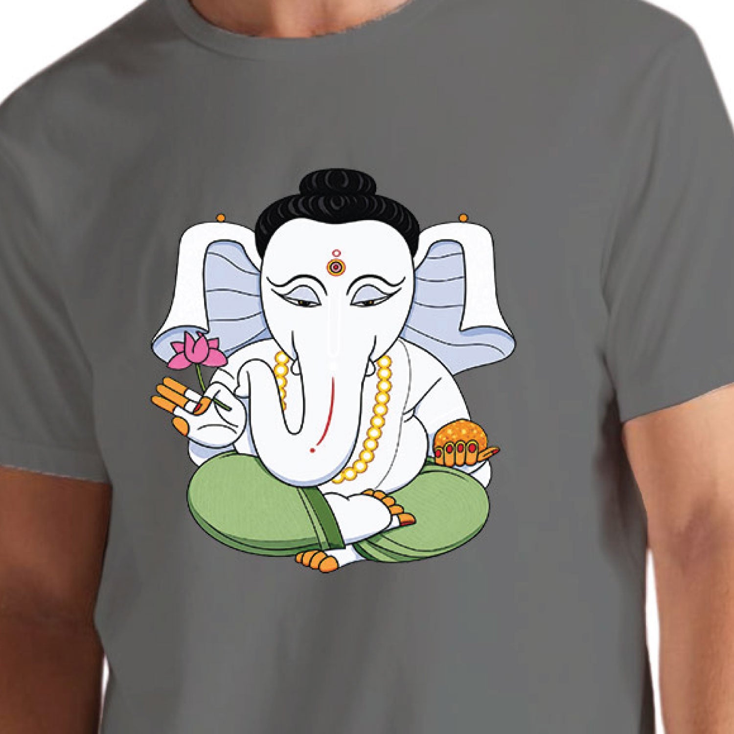Ganesha Modak 100% Cotton Unisex T-Shirt Everyday Casual Wear Original Since 1997 Shipping Globally