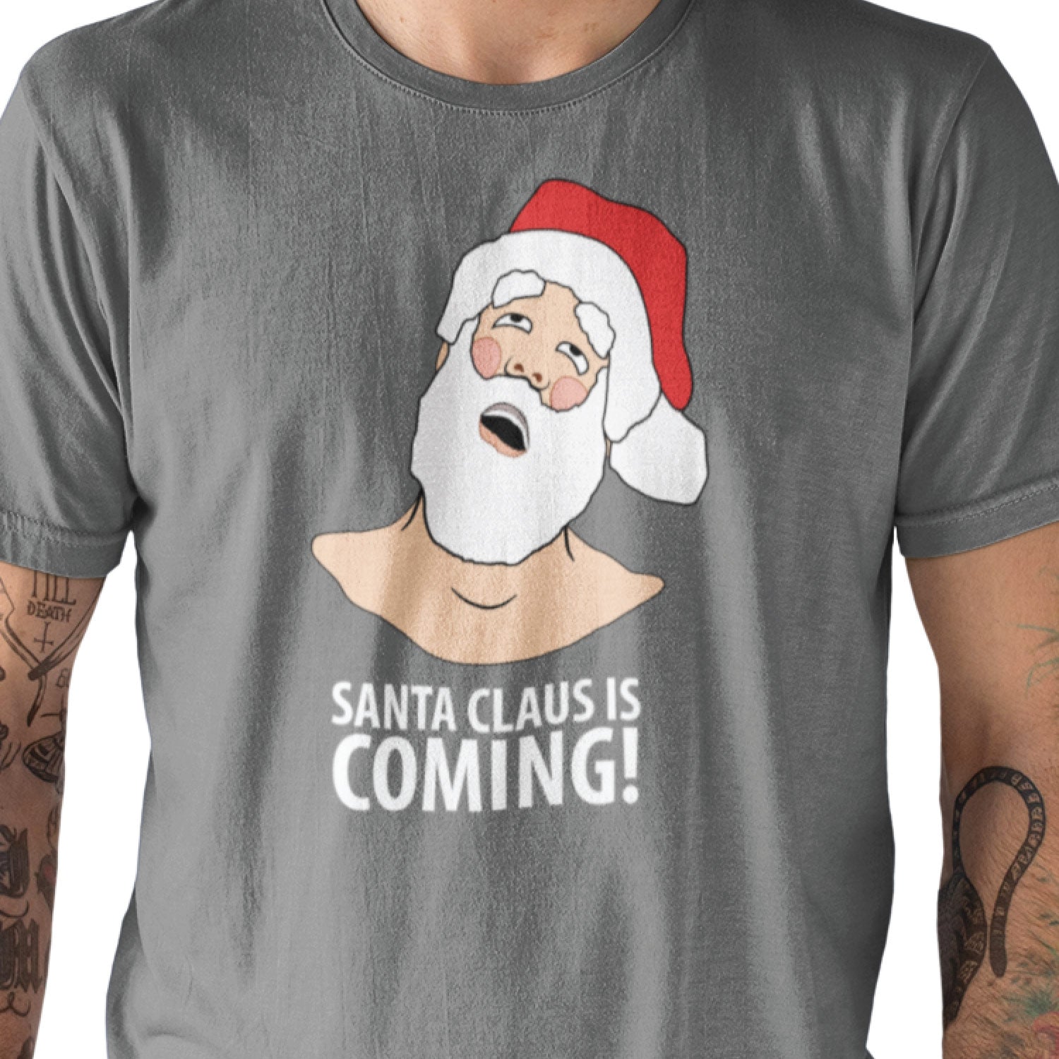 Tantra Santa Claus Graphic Print Soft Premium Cotton Unisex Tee for Festive Christmas Wear tantra t-shirt Original Since 1997