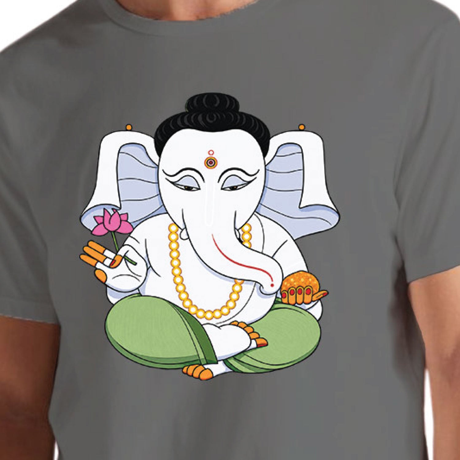 Ganesha Modak 100% Cotton Unisex T-Shirt Everyday Casual Wear Original Since 1997 Shipping Globally