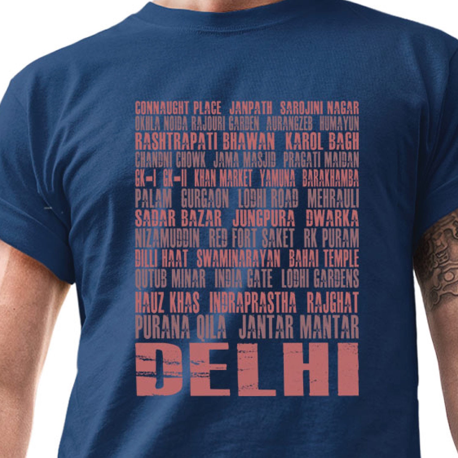 Tantra Delhi Typo Graphic Cotton Unisex T Shirt Everyday Casual Wear Original Since 1997