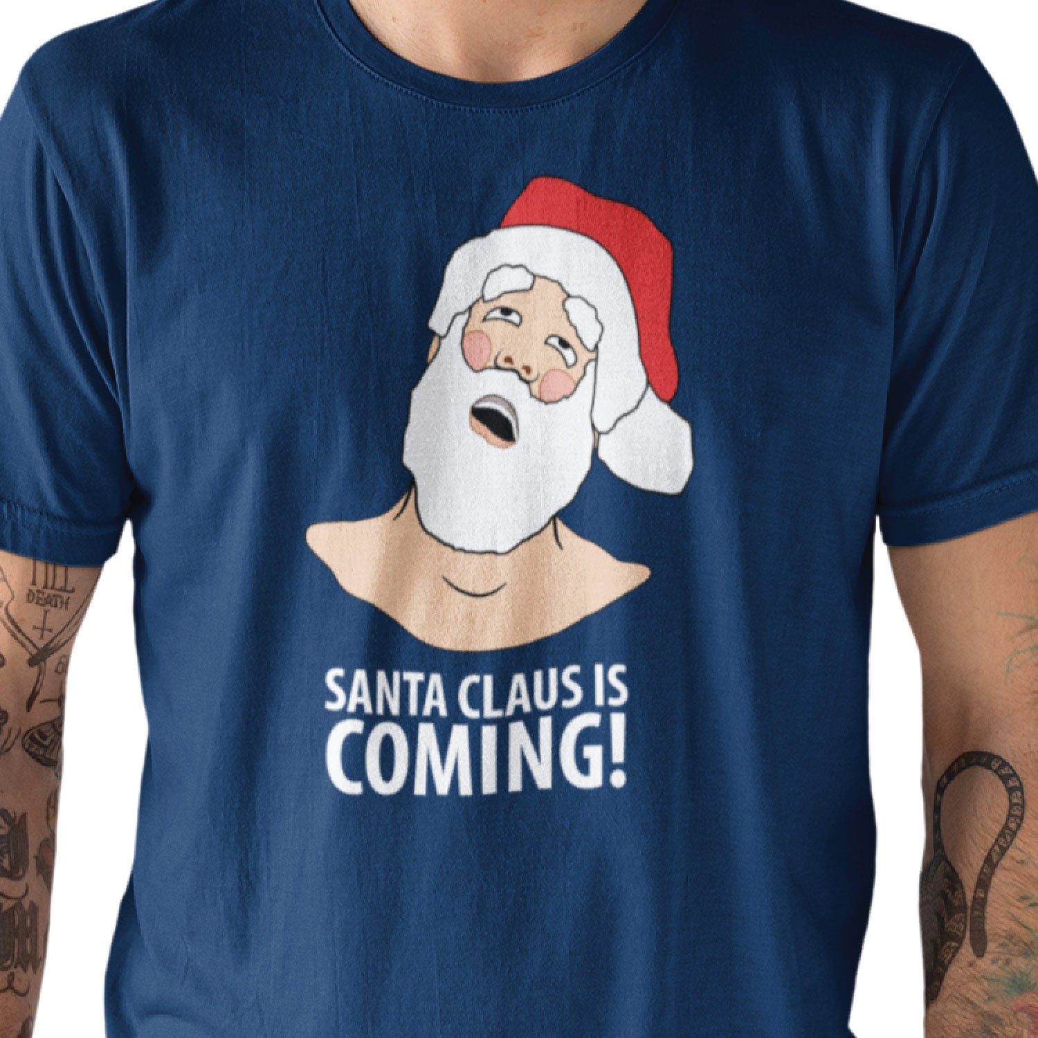 Tantra Santa Claus Graphic Print Soft Premium Cotton Unisex Tee for Festive Christmas Wear tantra t-shirt Original Since 1997