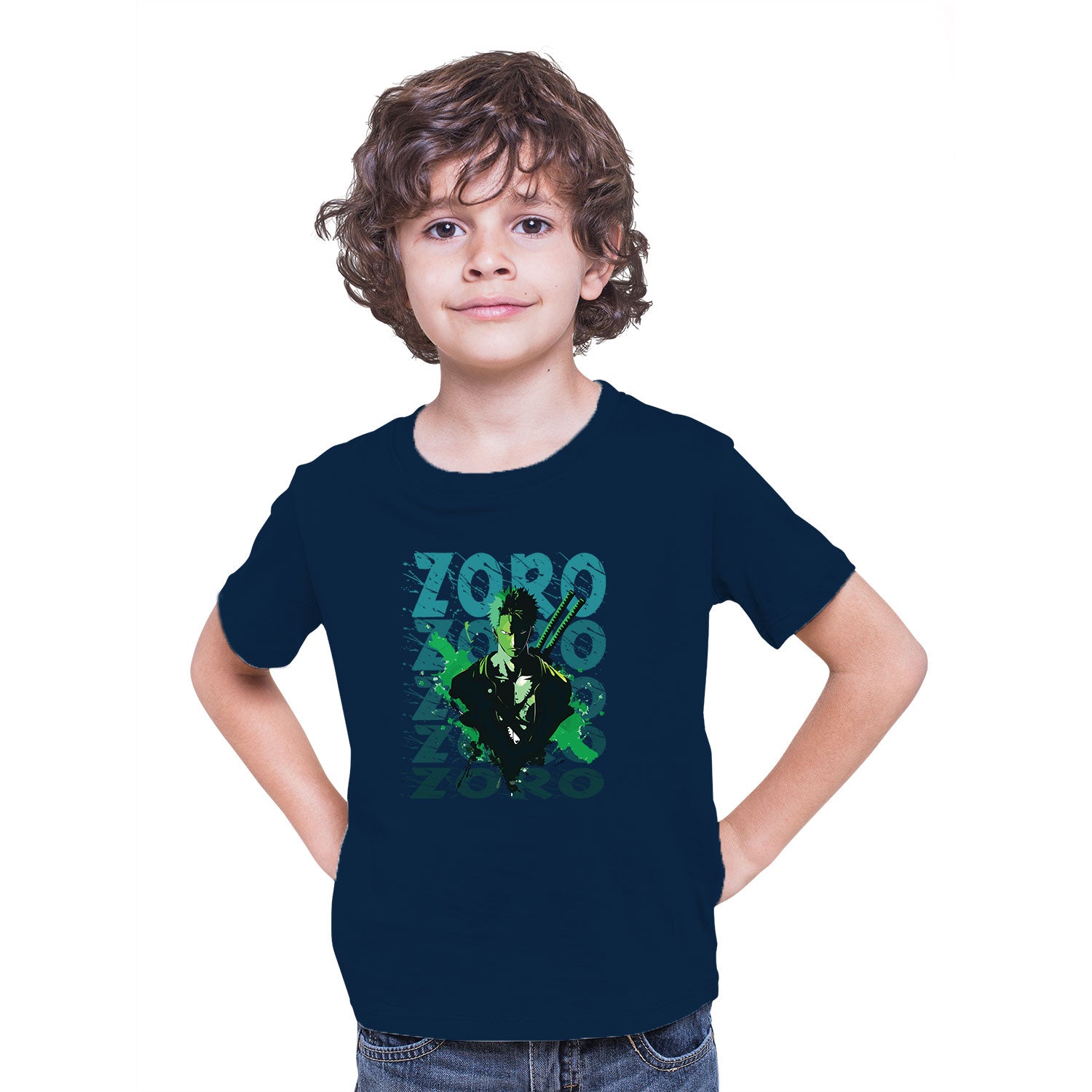 Zoro 2 Warrior Cotton Kids T-Shirt Action Anime Casual Wear Original Since 1997