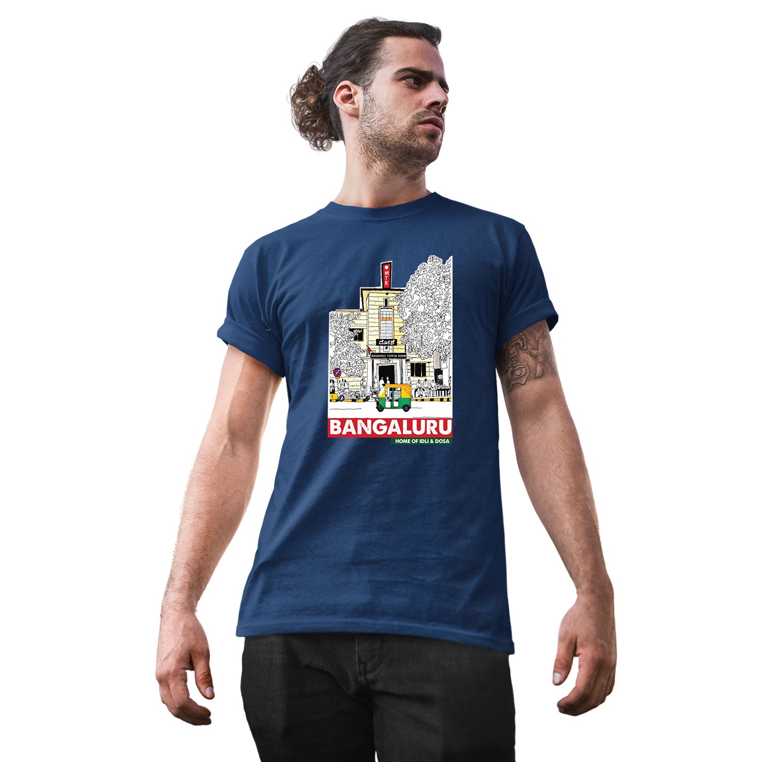 Tantra Bangaluru Dosa & Idli Graphic Cotton Unisex T Shirt Food Culture Print Casual Wear Original Since 1997