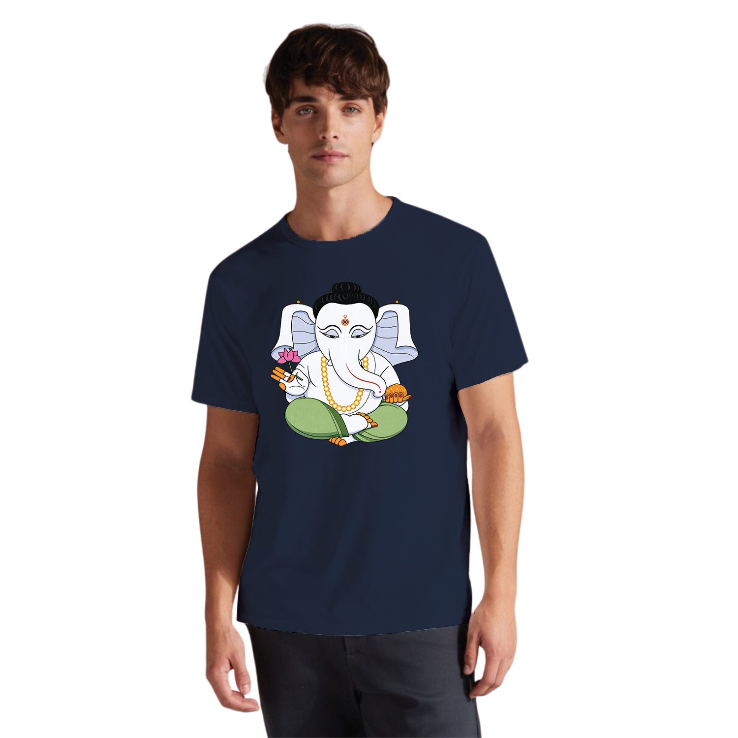 Ganesha Modak 100% Cotton Unisex T-Shirt Everyday Casual Wear Original Since 1997 Shipping Globally