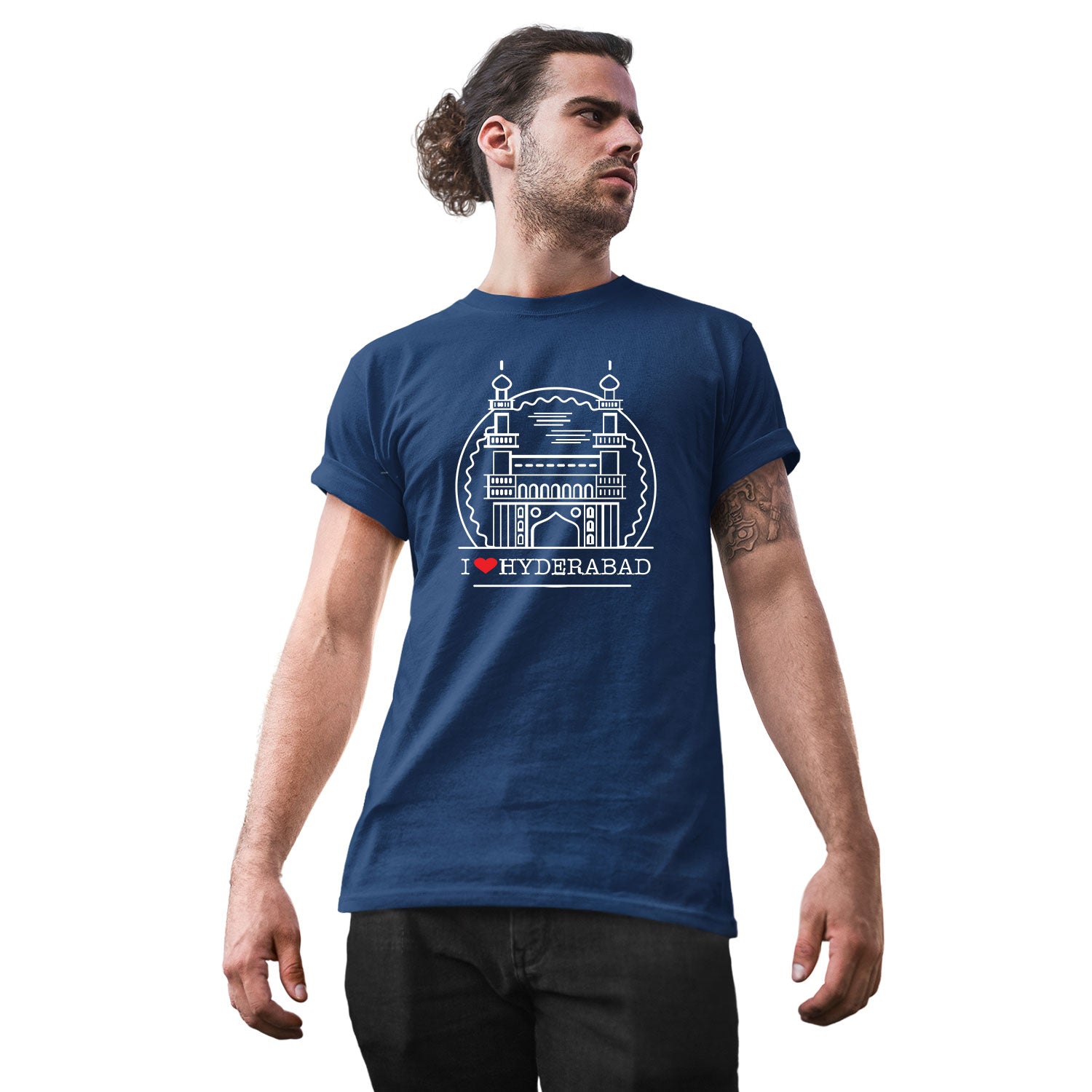 Tantra I Love Hyderabad Cotton Unisex Graphic T-Shirt Everyday Casual Wear Original Since 1997