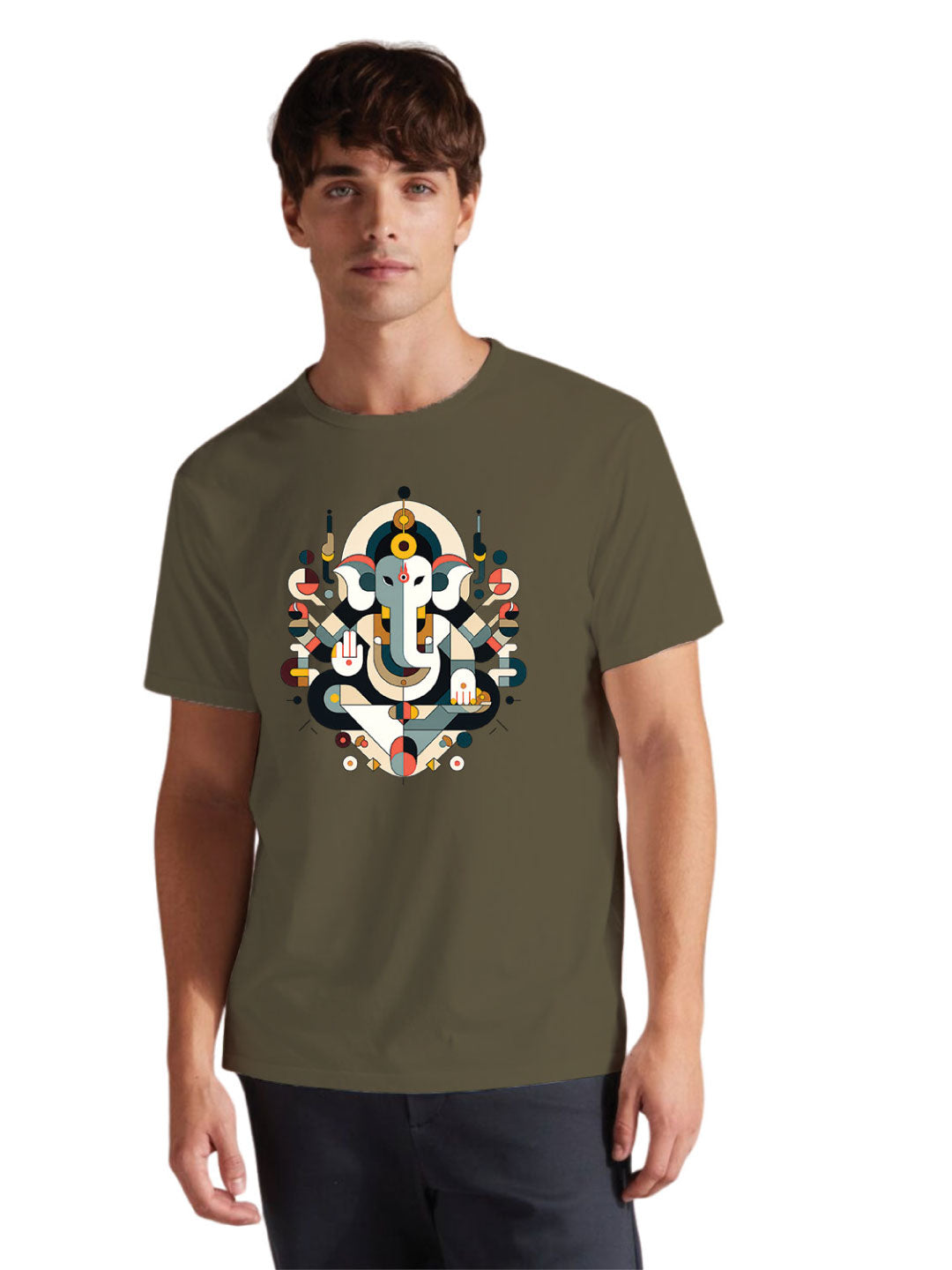 Abstract Ganesha Cotton Unisex T-Shirt Casual Wear Original Since 1997