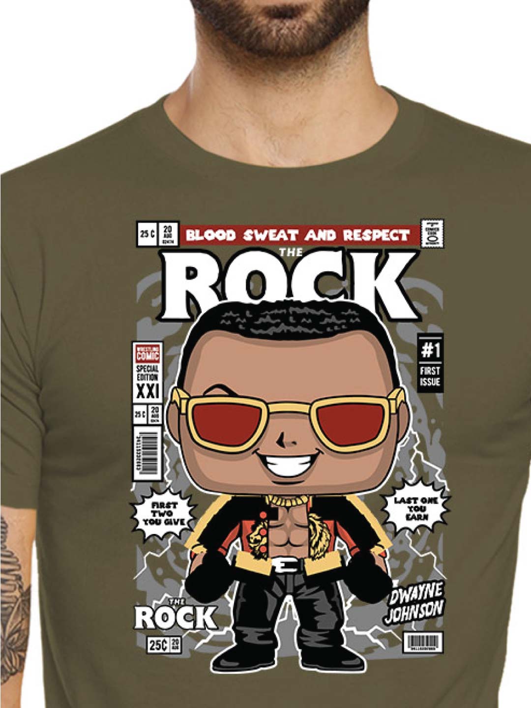 The Rock – Tantra Original Brand Since 1997 – Unisex Cotton Tee – Iconic Print Everyday Wear - Shipping Globally!