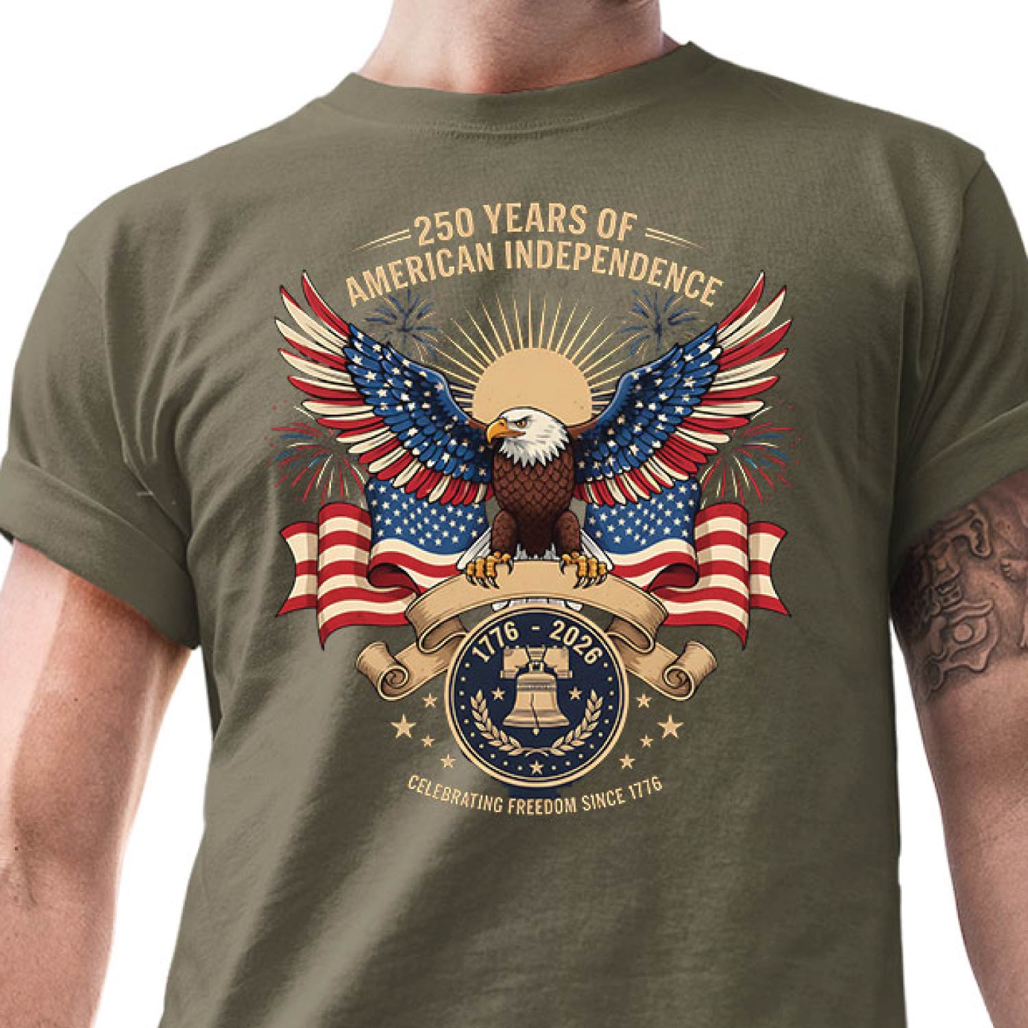 Tantra 250 Years Strong 1776-2026 Cotton Unisex T-Shirt Black Round Neck Everyday Casual Wear Original Since 1997 Shipping Globally
