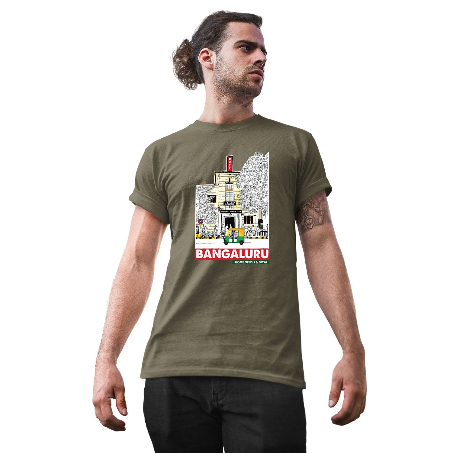 Tantra Bangaluru Dosa & Idli Graphic Cotton Unisex T Shirt Food Culture Print Casual Wear Original Since 1997