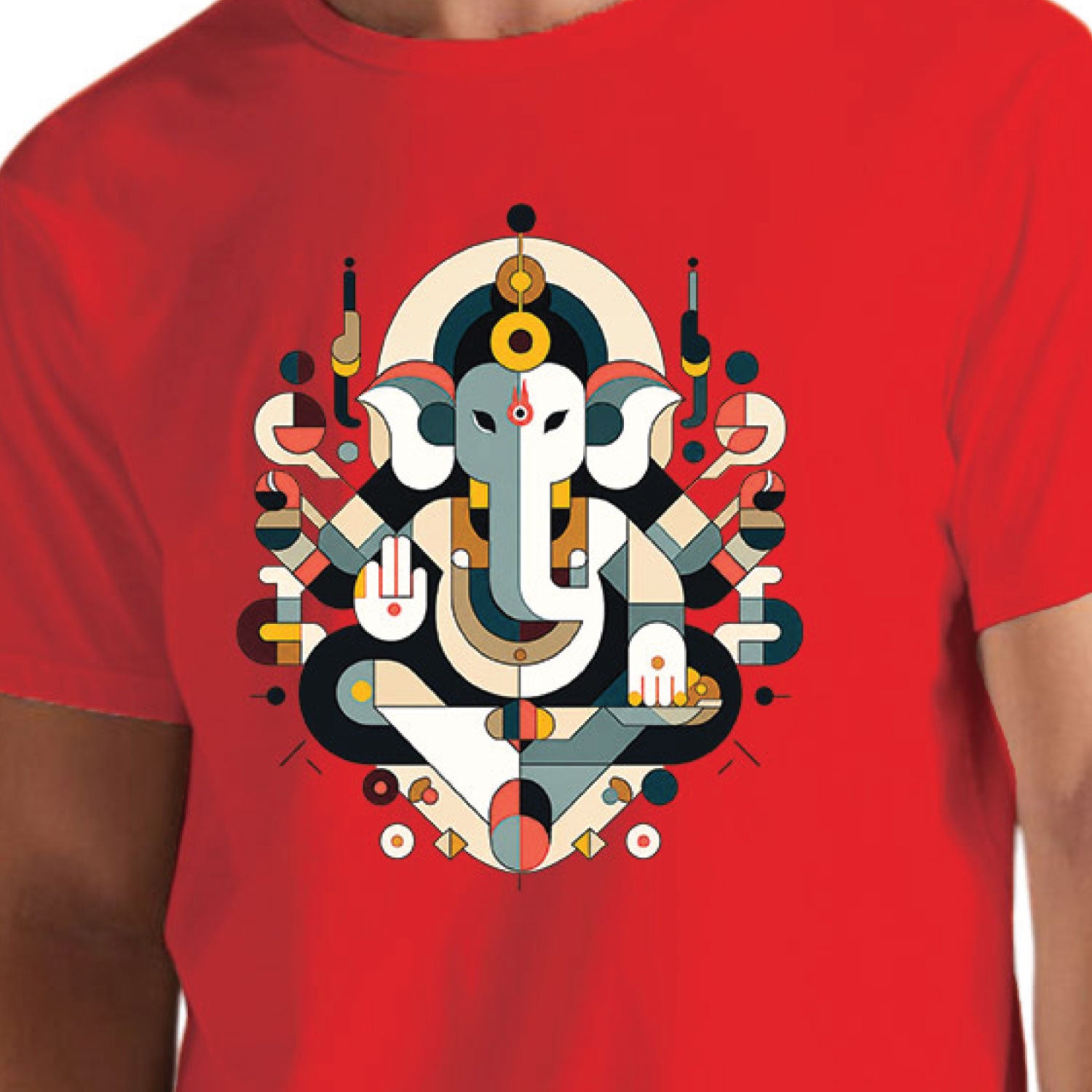 Abstract Ganesha Cotton Unisex T-Shirt Casual Wear Original Since 1997