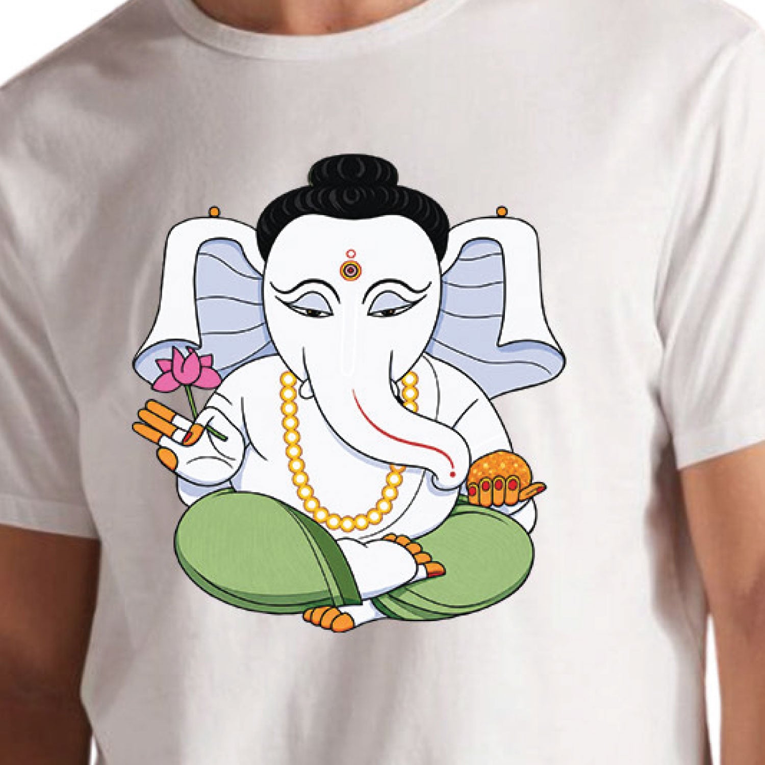 Ganesha Modak 100% Cotton Unisex T-Shirt Everyday Casual Wear Original Since 1997 Shipping Globally