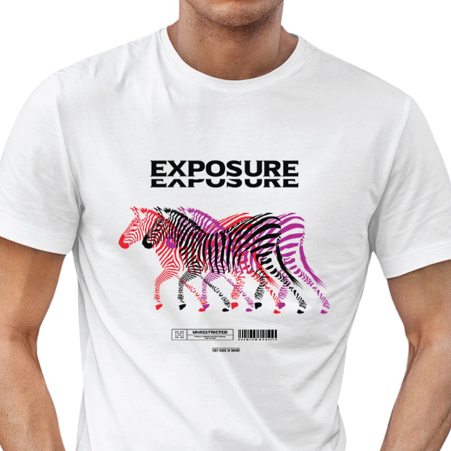 Exposure Beast Mode Greek God Front & Back Graphic Polycotton Unisex T-Shirt Everyday Casual Wear