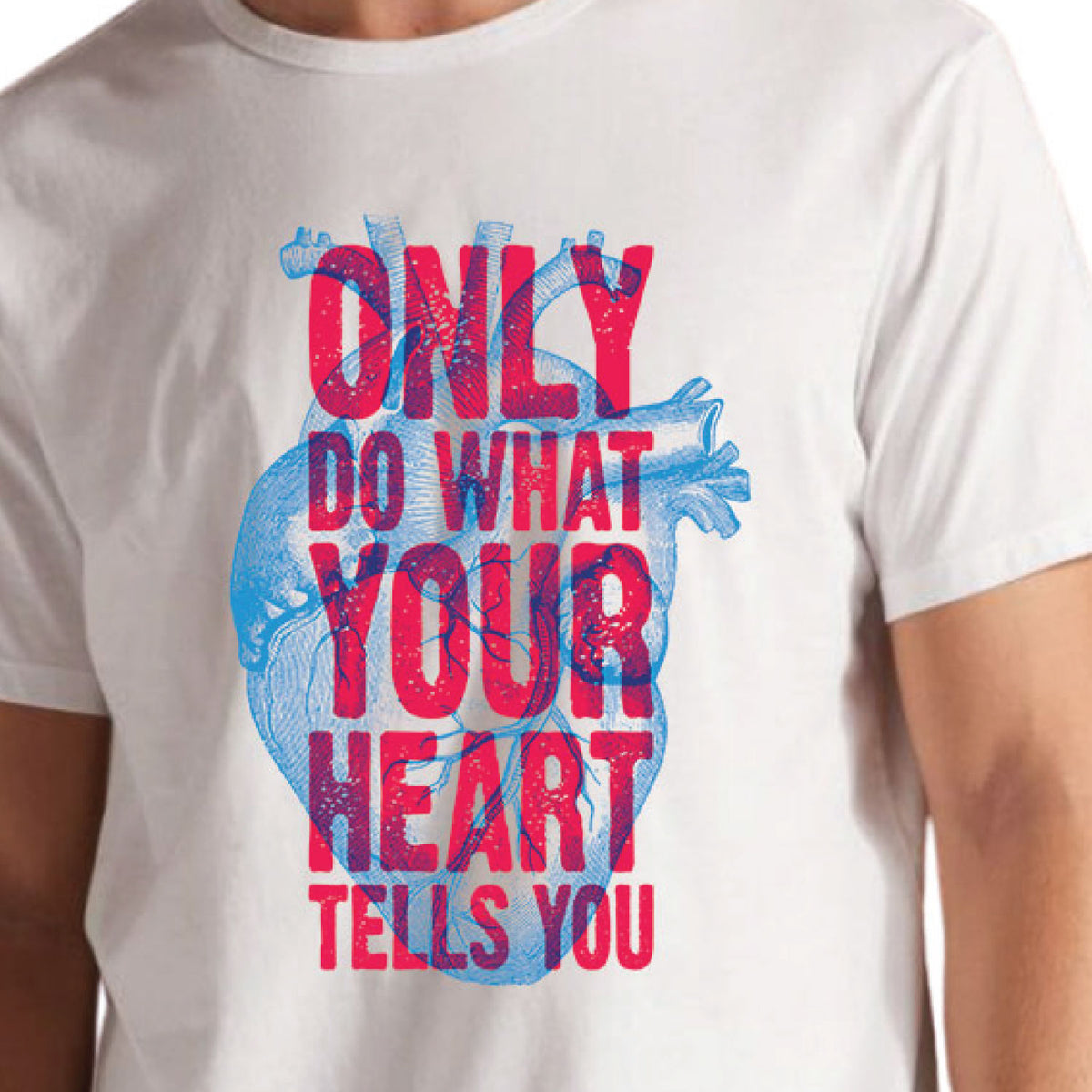 Heart Tells You Graphic Printed Cotton T-Shirt | Anatomical Heart Art | Original Since 1997 | Shipping Globally