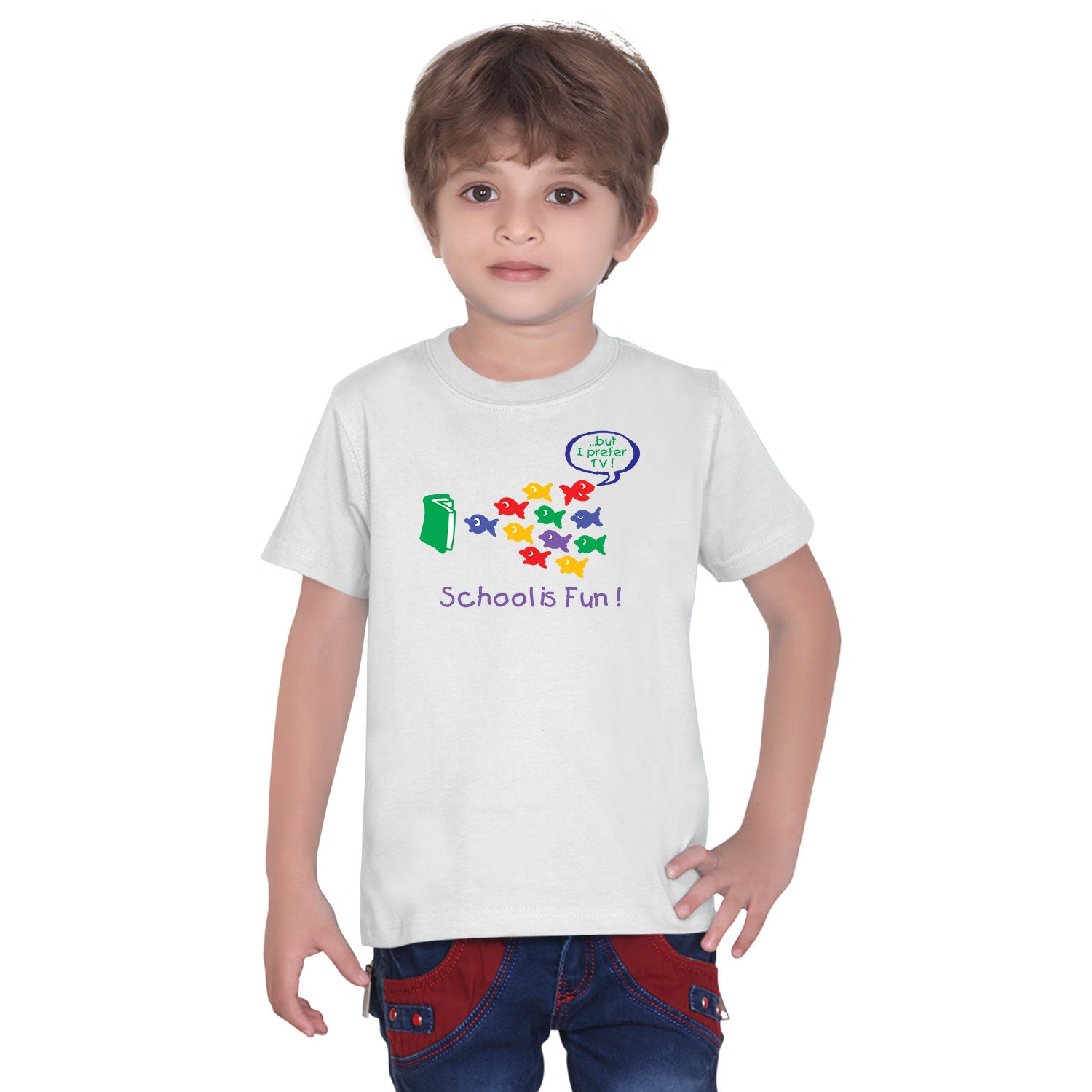 School Is Fun  Kids Tee Tantra Original Since 1997 – Cotton Tee Everyday Wear – Shipping Globally!