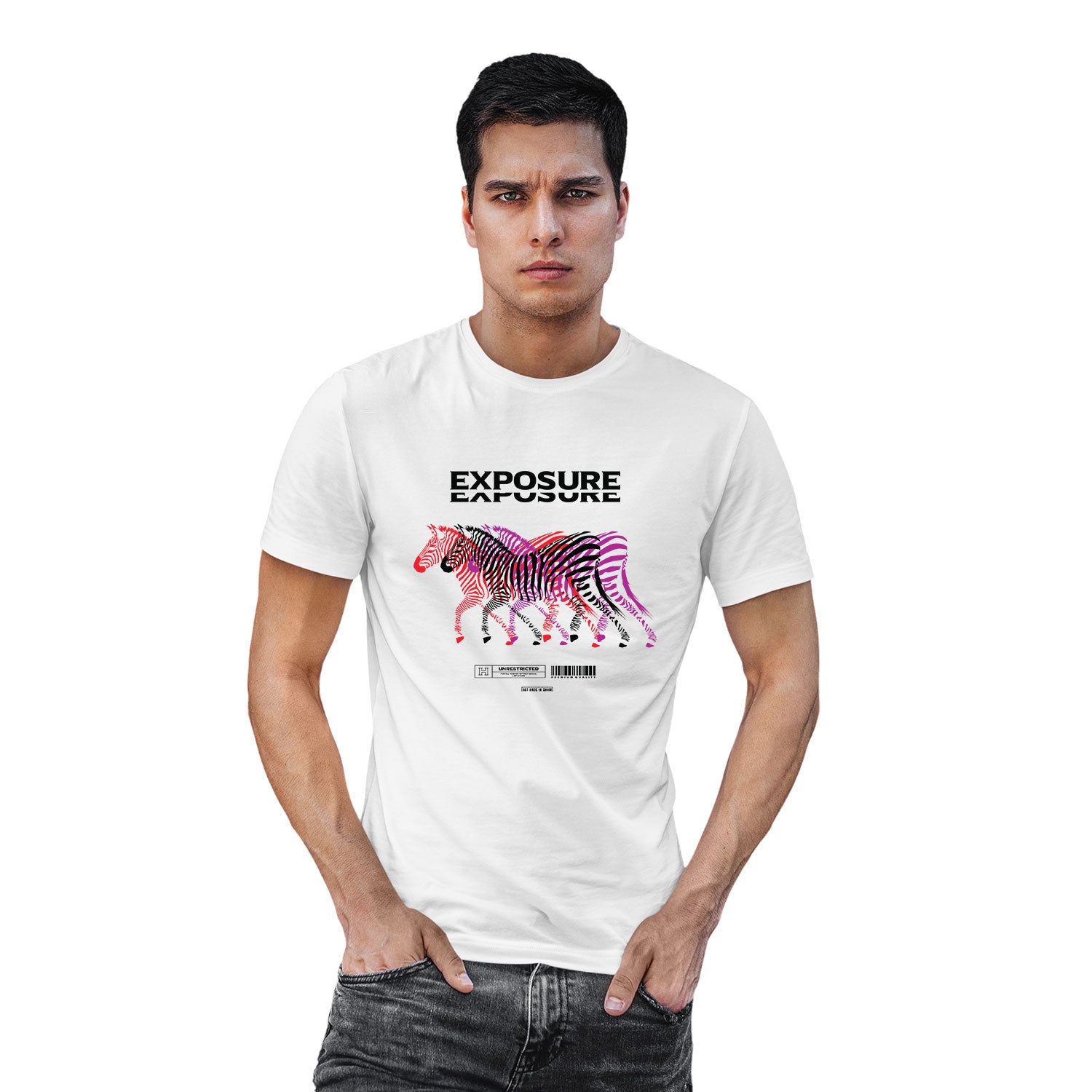 Exposure Beast Mode Greek God Front & Back Graphic Polycotton Unisex T-Shirt Everyday Casual Wear