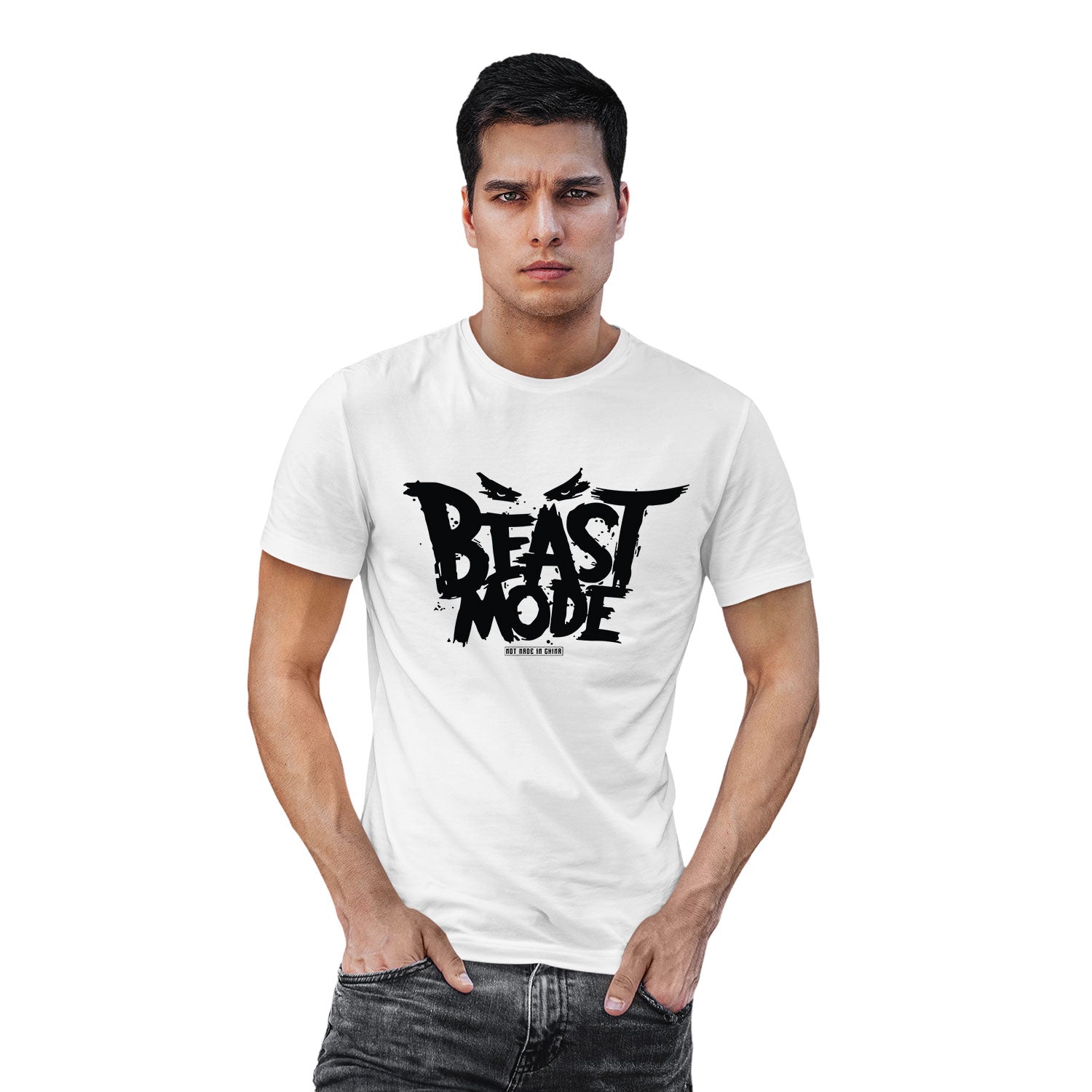Exposure Beast Mode Greek God Front & Back Graphic Polycotton Unisex T-Shirt Everyday Casual Wear