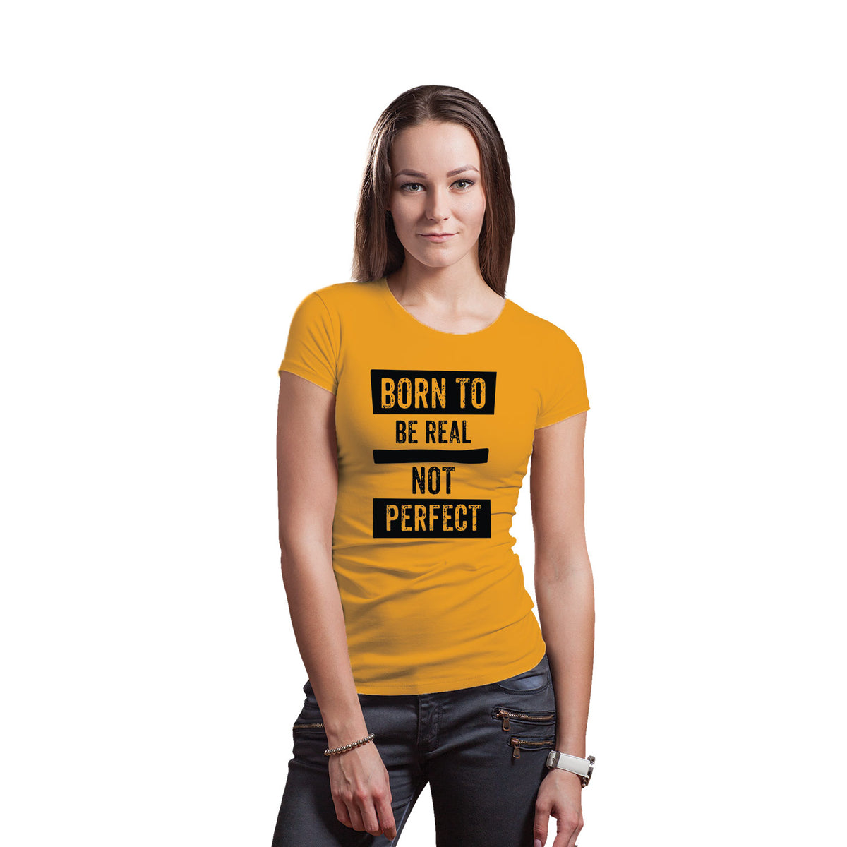 Be Real Women's Typography Graphic T-Shirt | Self Expression Casual Wear | Original Since 1997 | Shipping Globally