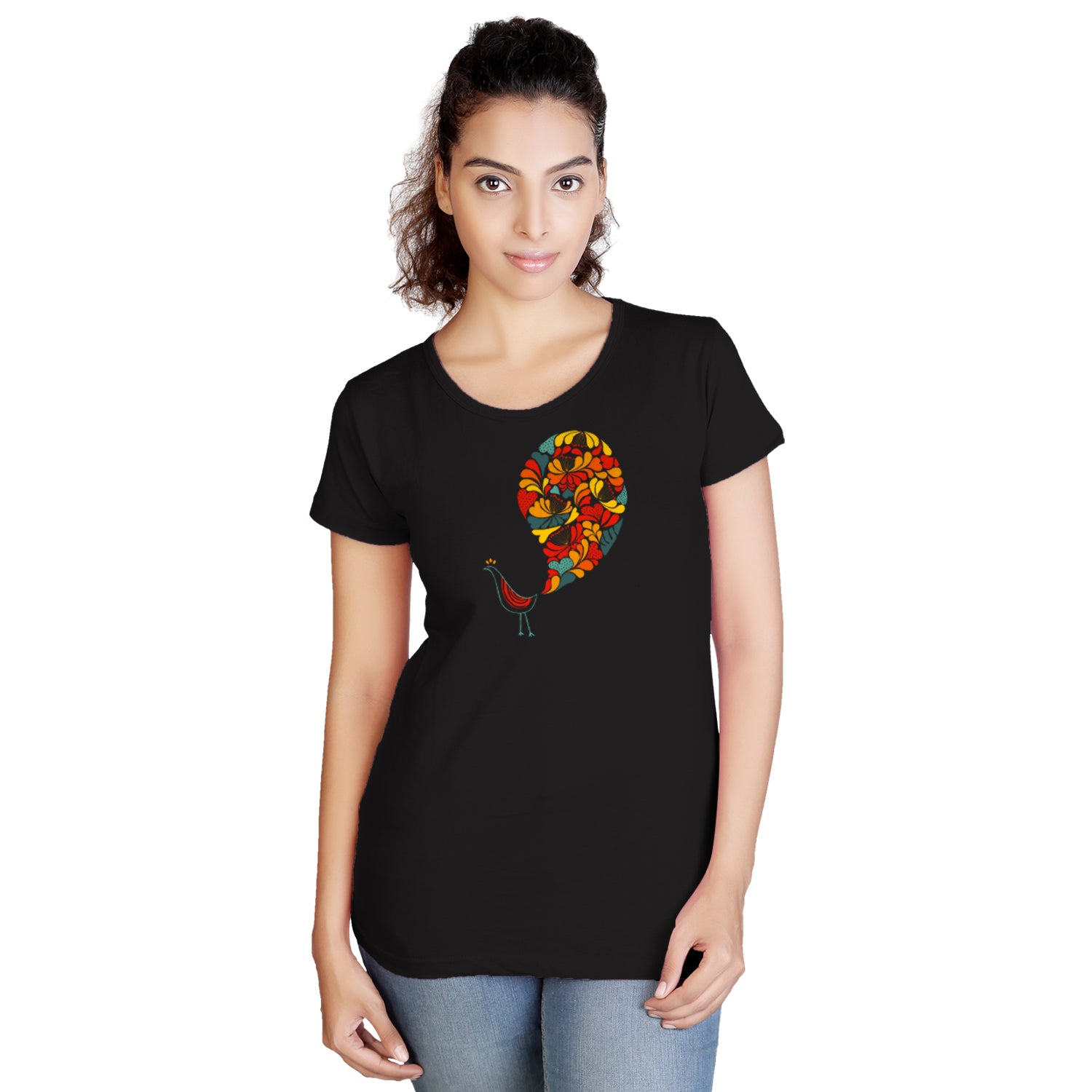 Flower Peacock Women's Tee – Tantra Original Since 1997 – Shipping Globally