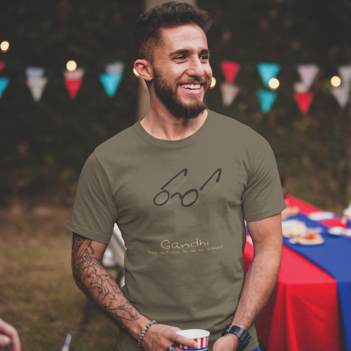 "Gandhi" Graphic Printed T-Shirt | Tantra T-Shirts