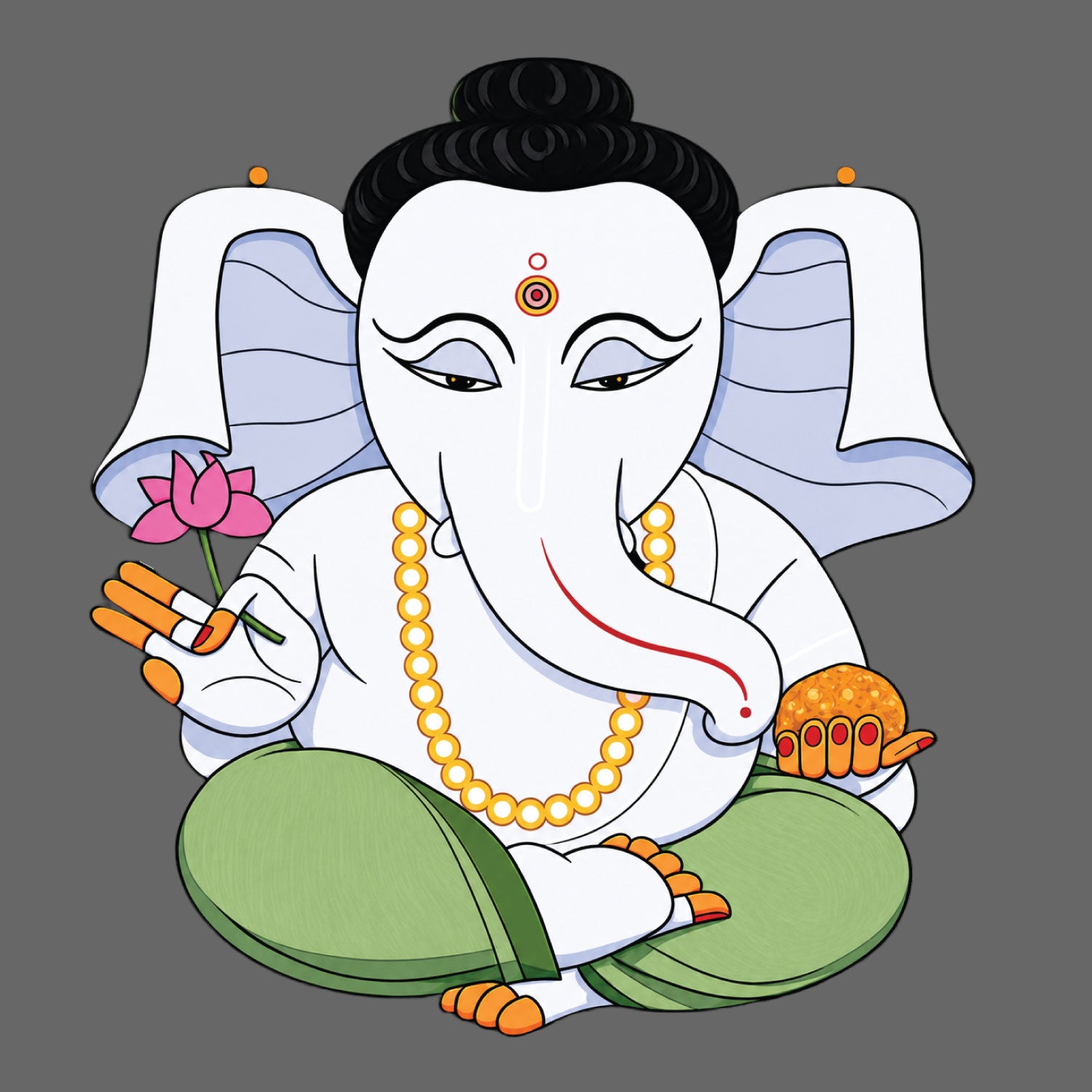 Ganesha Modak 100% Cotton Unisex T-Shirt Everyday Casual Wear Original Since 1997 Shipping Globally