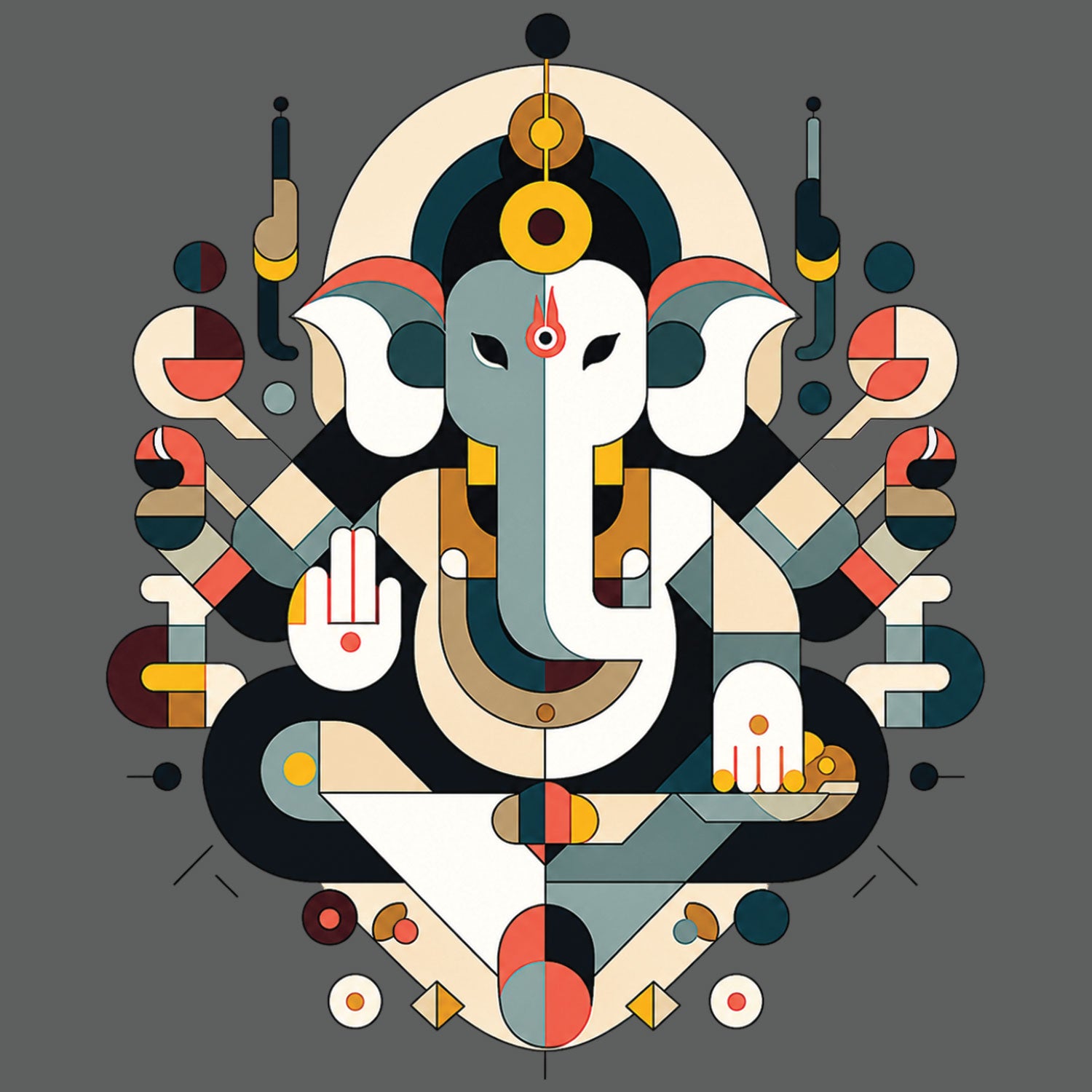 Abstract Ganesha Cotton Unisex T-Shirt Casual Wear Original Since 1997