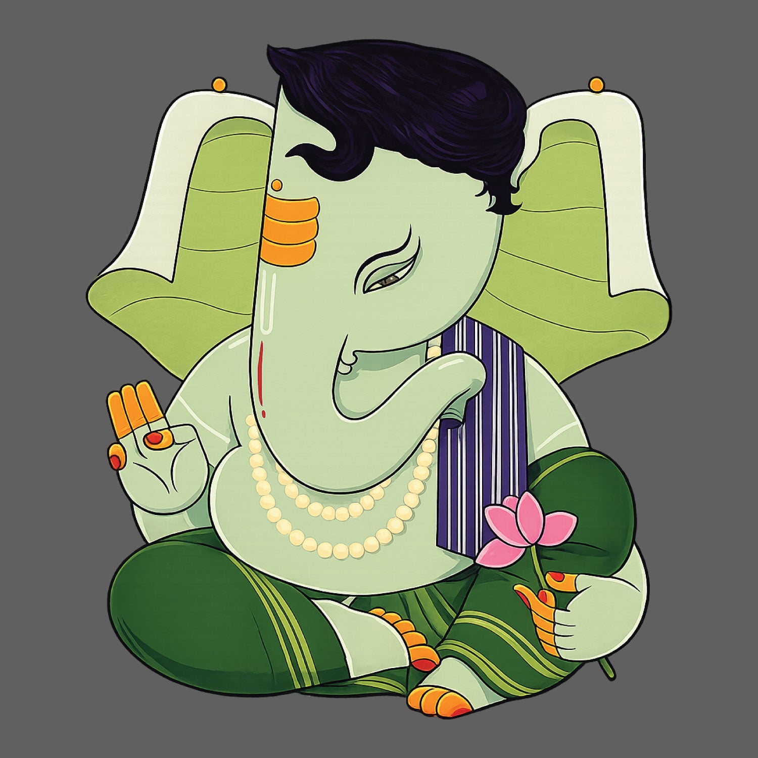 Ganesha Lotus 100% Cotton Unisex T-Shirt Everyday Casual Wear Original Since 1997 Shipping Globally