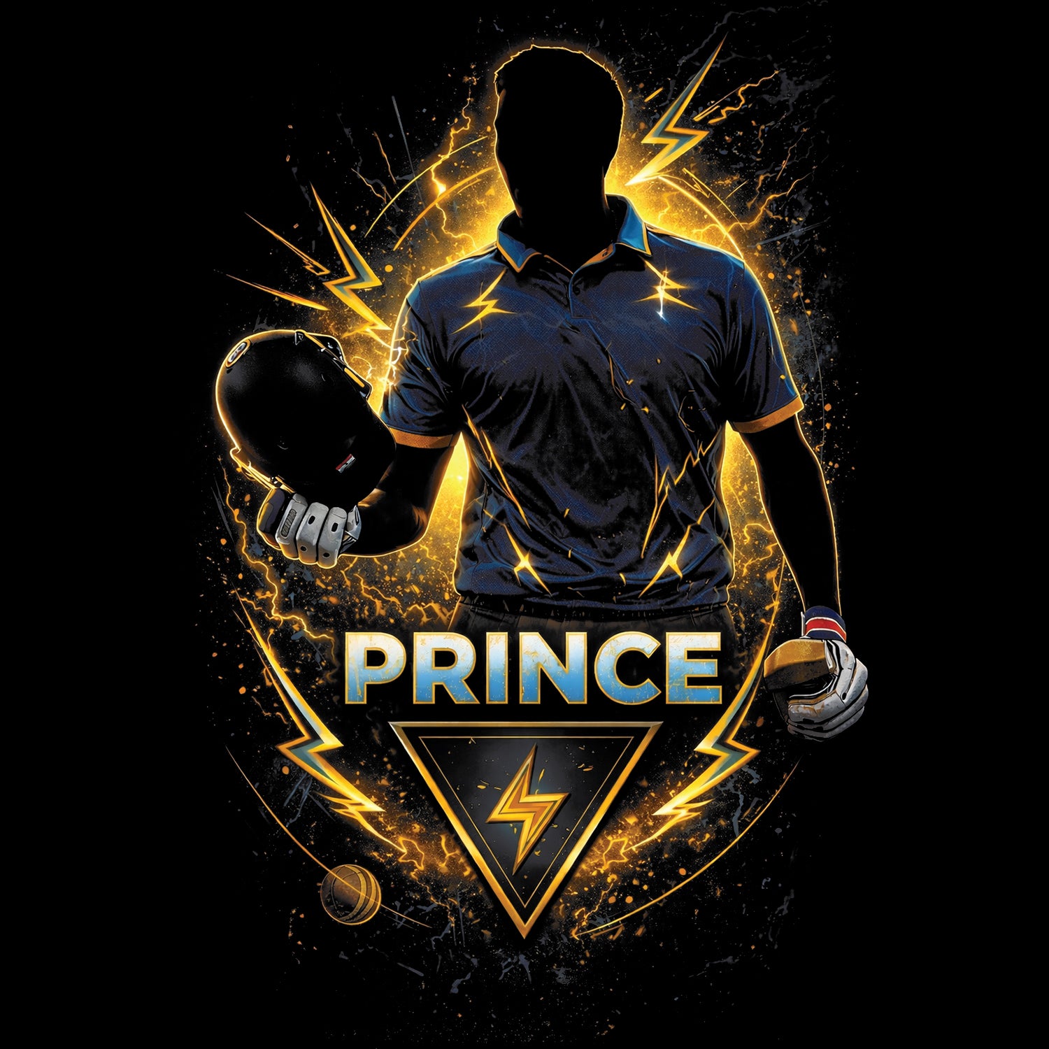 Tantra Prince Cricket Graphic Print Cotton Unisex Batting Sports T-shirt Regular Fit Original Since 1997