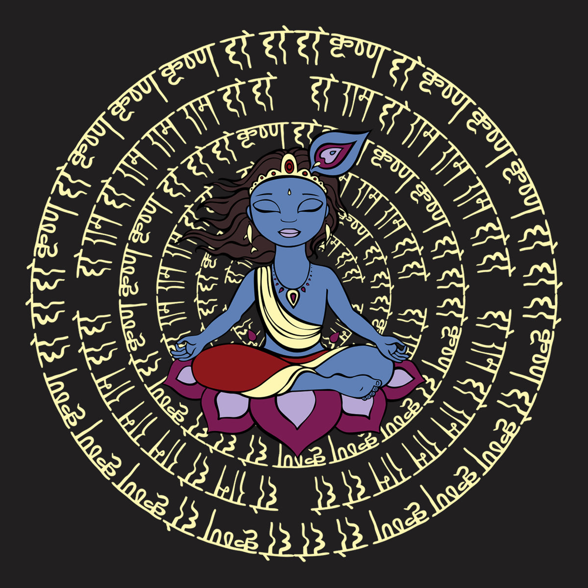 Krishna Trance 100% Cotton Unisex T-Shirt Everyday Casual Wear Original Since 1997 Shipping Globally