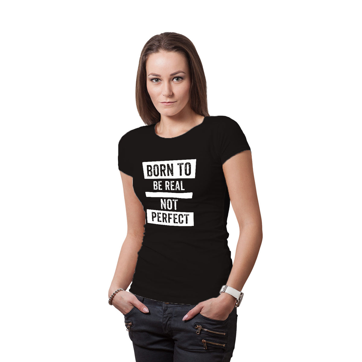 Be Real Women's Typography Graphic T-Shirt | Self Expression Casual Wear | Original Since 1997 | Shipping Globally