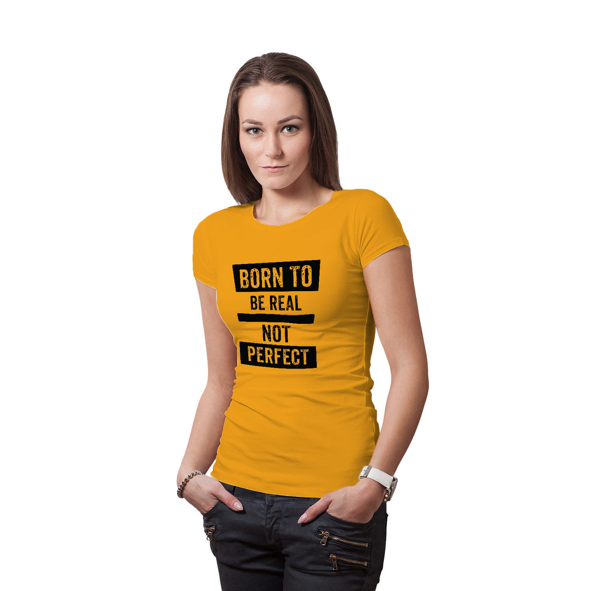 Be Real Women's Typography Graphic T-Shirt | Self Expression Casual Wear | Original Since 1997 | Shipping Globally