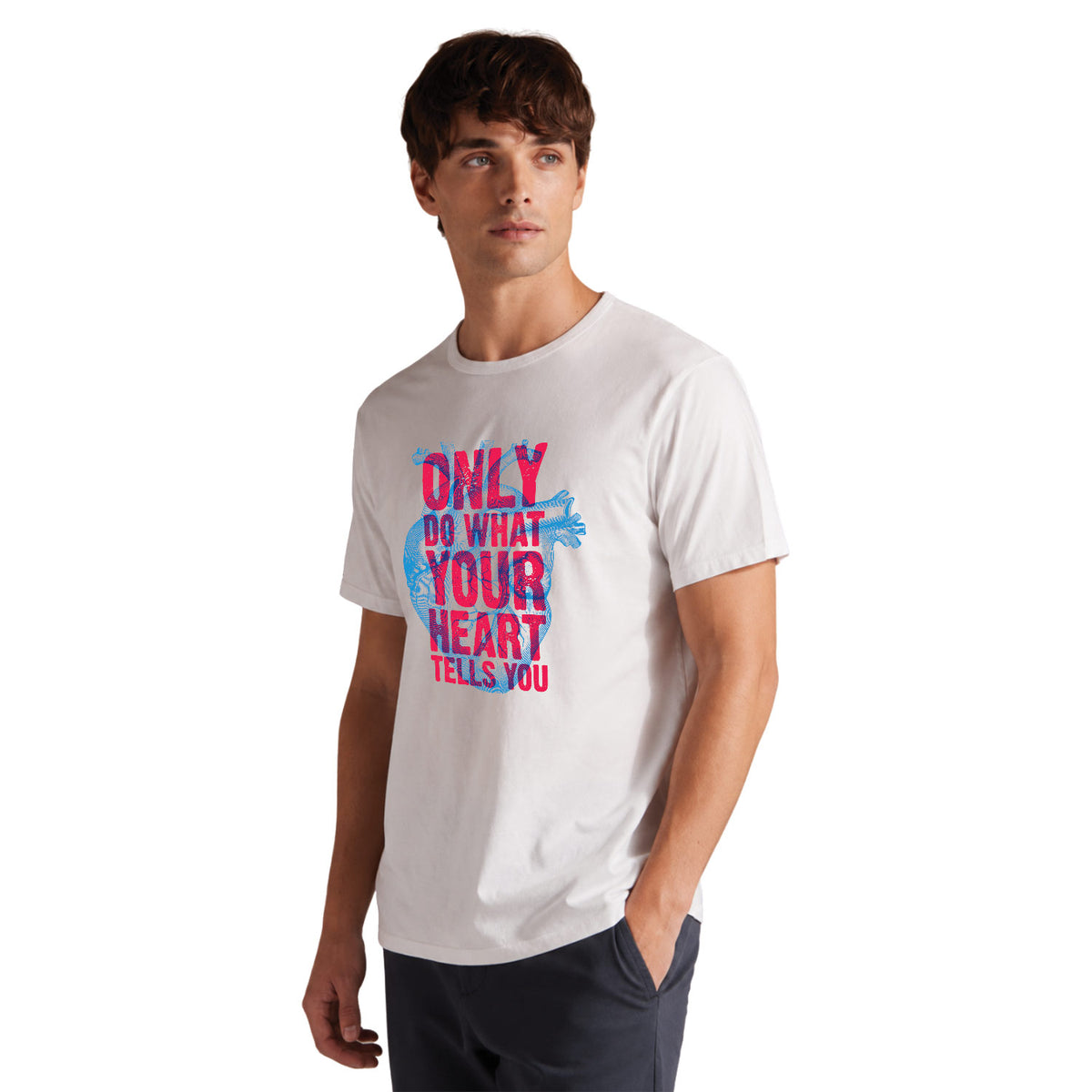 Heart Tells You Graphic Printed Cotton T-Shirt | Anatomical Heart Art | Original Since 1997 | Shipping Globally