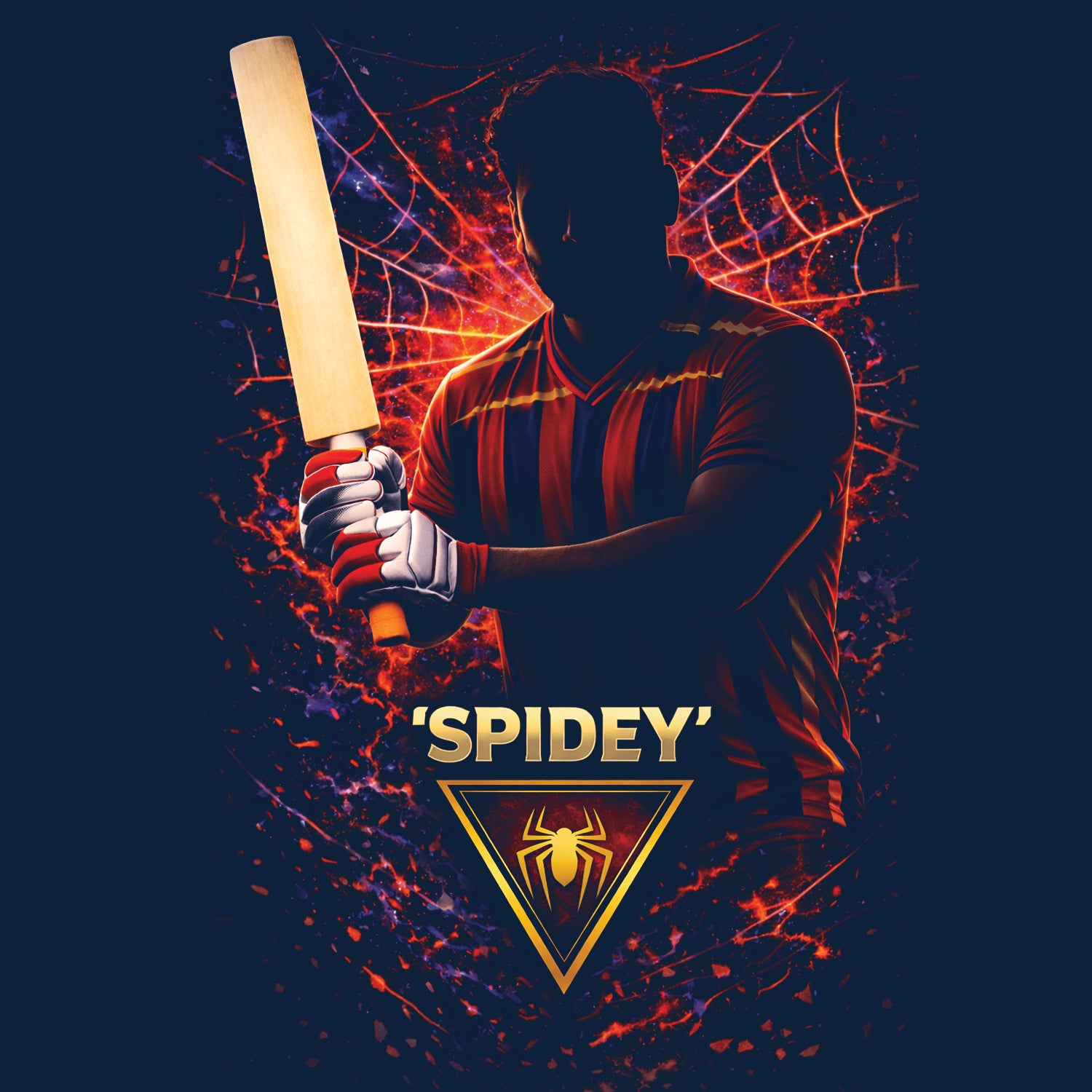 Tantra Spidey Cricket Graphic Print Cotton Unisex Batting Sports T-shirt Regular Fit Original Since 1997