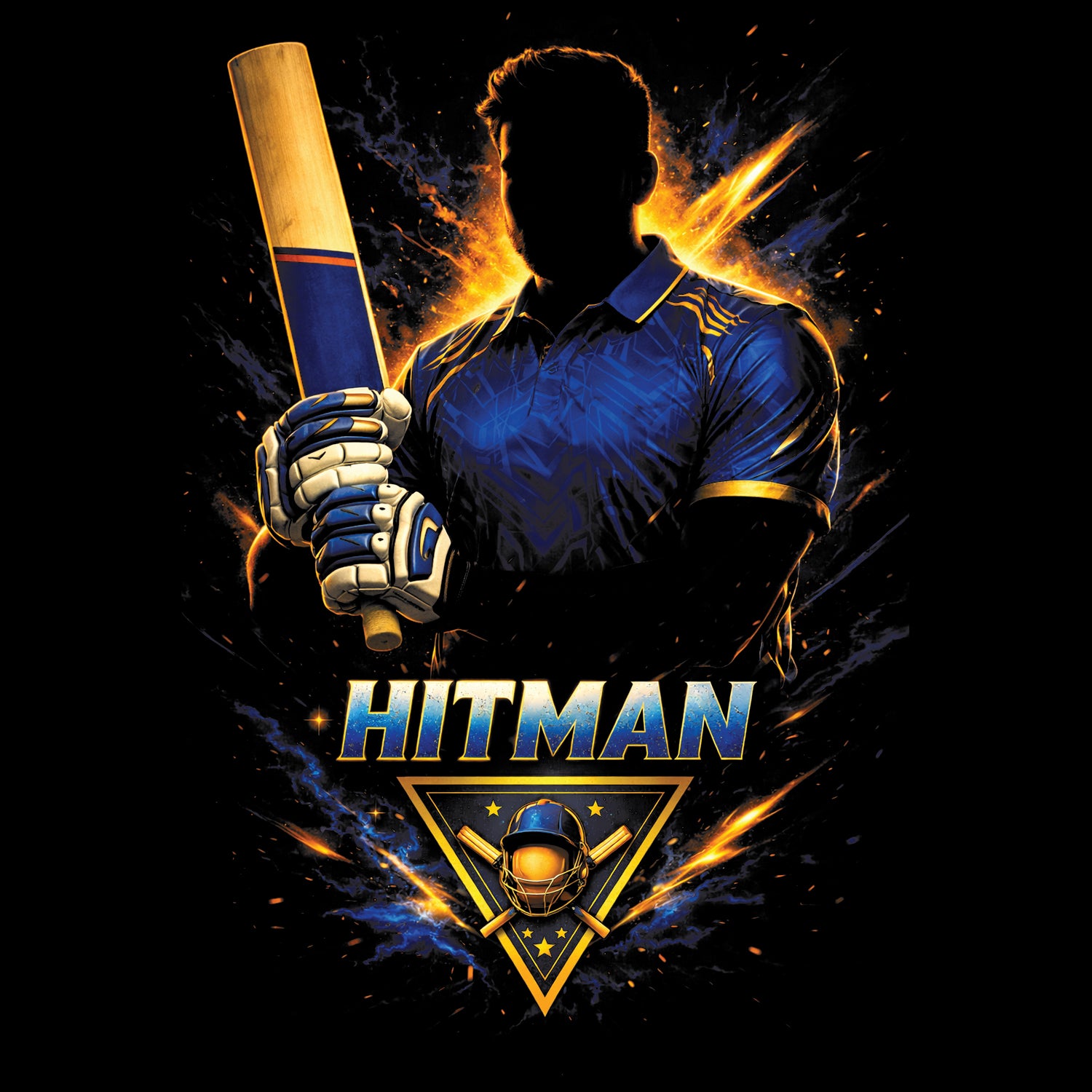 Tantra Hitman Cricket Graphic Print Cotton Unisex Batting Sports T-shirt Regular Fit Original Since 1997