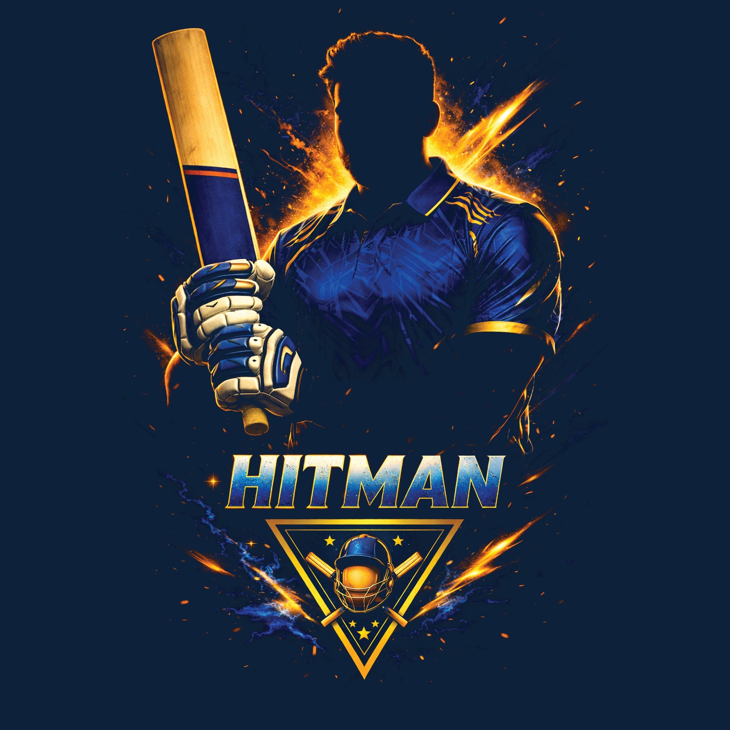 Tantra Hitman Cricket Graphic Print Cotton Unisex Batting Sports T-shirt Regular Fit Original Since 1997