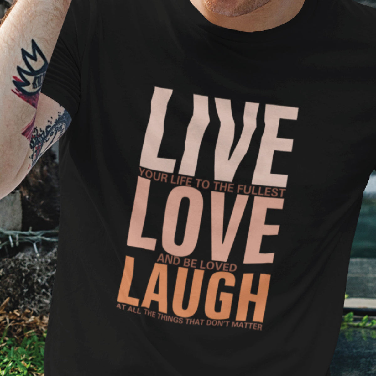 "Live Love" Graphic Printed T-Shirt | Tantra T-Shirts