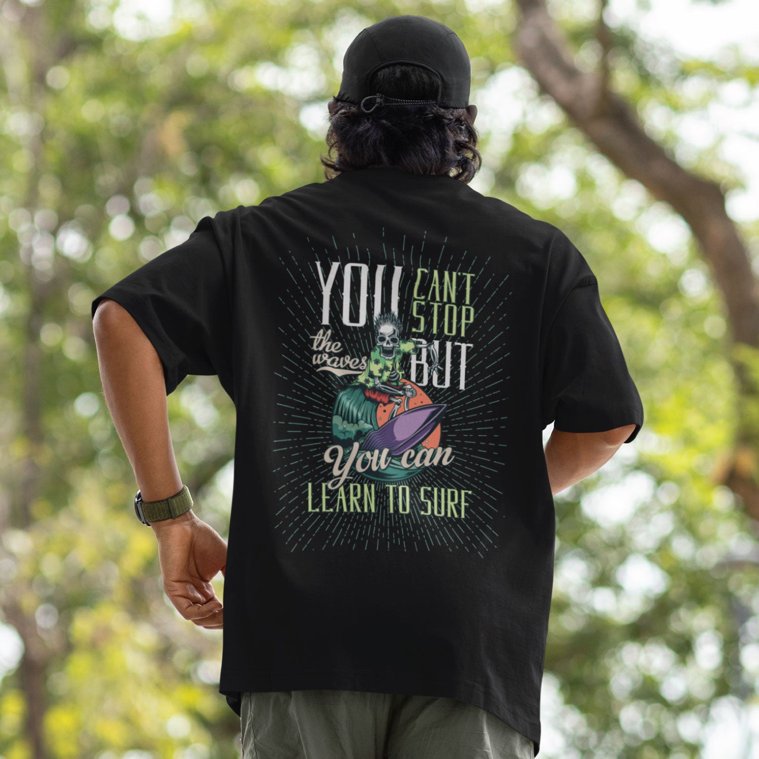 You Can't Stop Men's Front & Back Graphic Polycotton Single Jersey T-Shirt Regular Fit Everyday Casual Wear