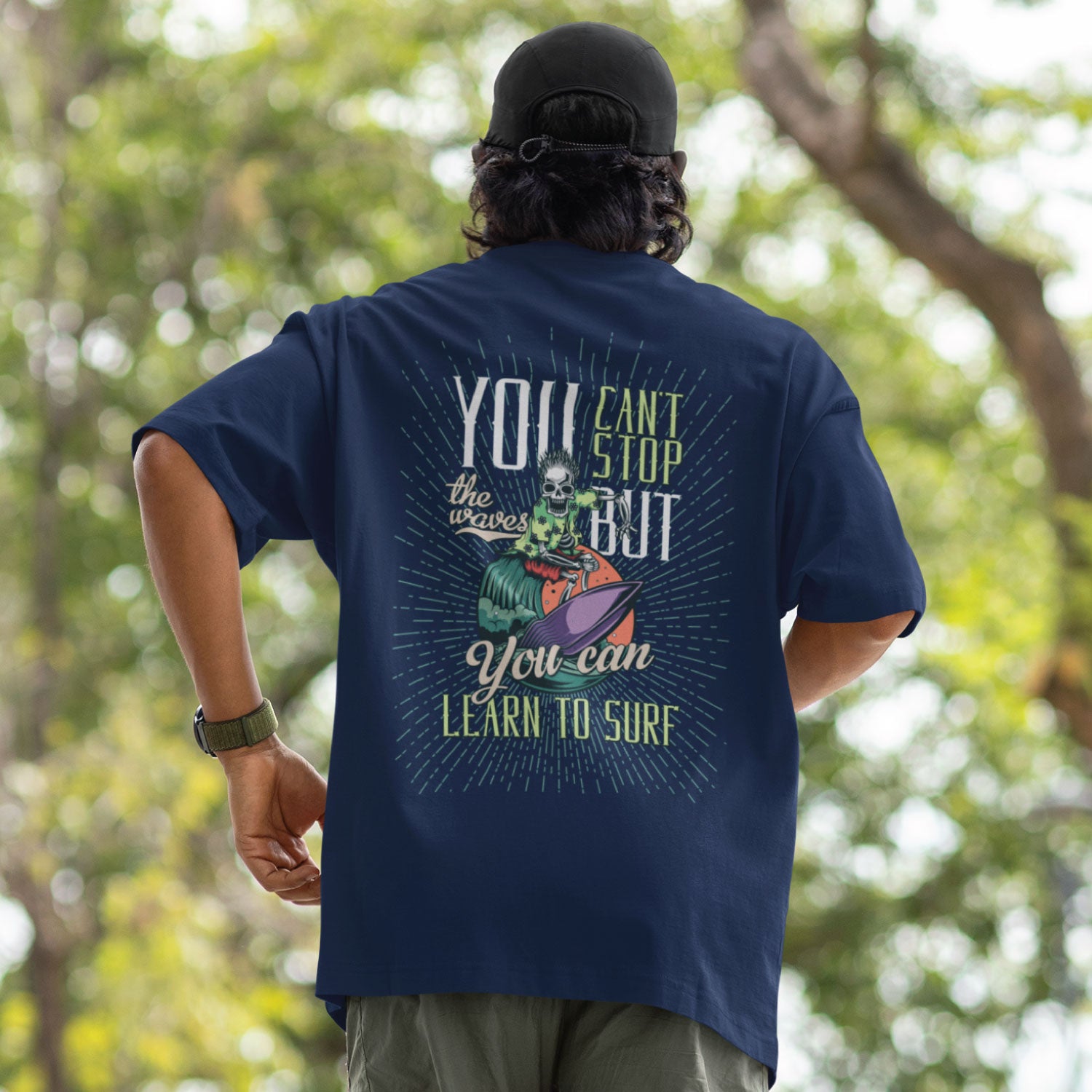 You Can't Stop Men's Front & Back Graphic Polycotton Single Jersey T-Shirt Regular Fit Everyday Casual Wear