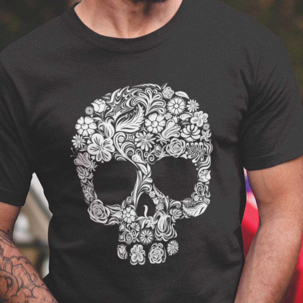 "Groovy Skull" Graphic Printed T-Shirt | Tantra T-Shirts