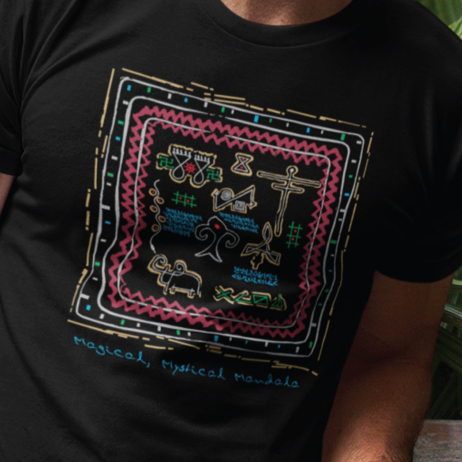 Magic Mandala 100% Cotton Men's T-Shirt Everyday Casual Wear Shipping Globally