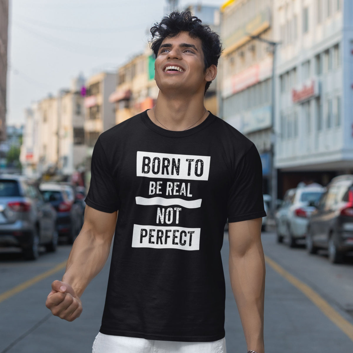 Be Real Inspirational Quote Graphic Printed Cotton T-Shirt | Casual Wear | Original Since 1997 | Shipping Globally