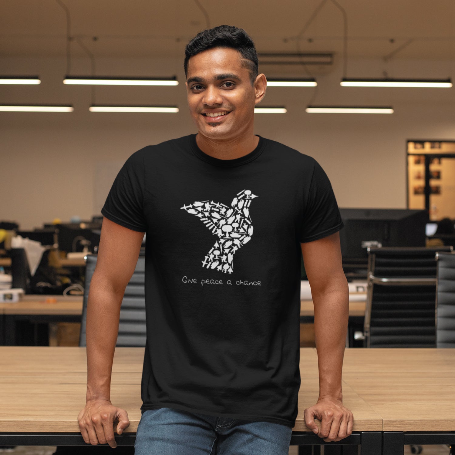 Peace Dove 100% Cotton Unisex T-Shirt Everyday Casual Wear Original Since 1997 Shipping Globally