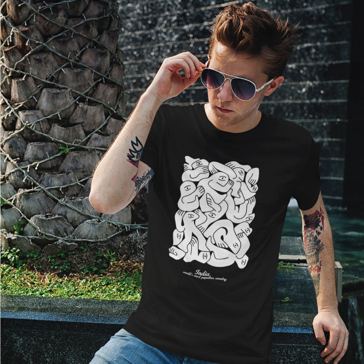 "Populous" Graphic Printed T-Shirt | Tantra T-Shirts