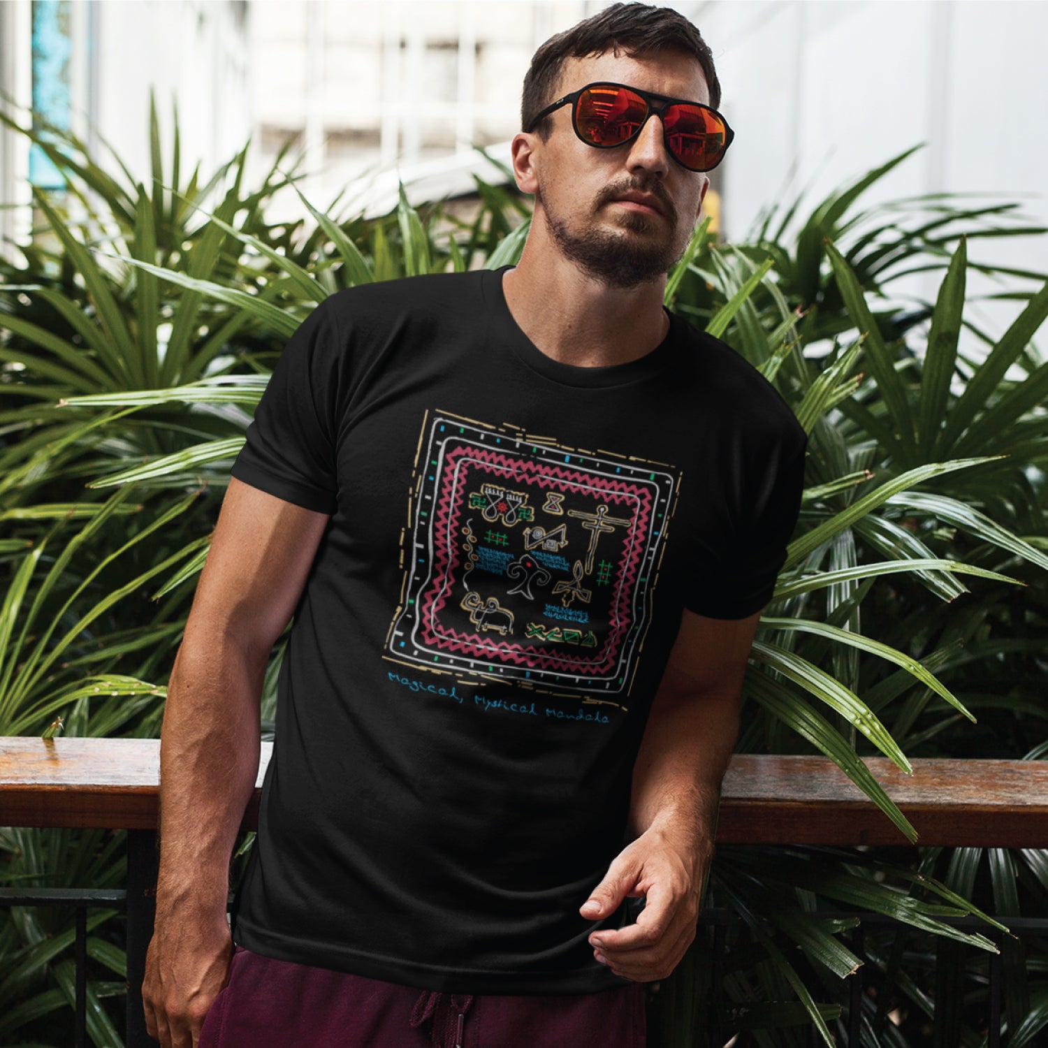 Magic Mandala 100% Cotton Men's T-Shirt Everyday Casual Wear Shipping Globally