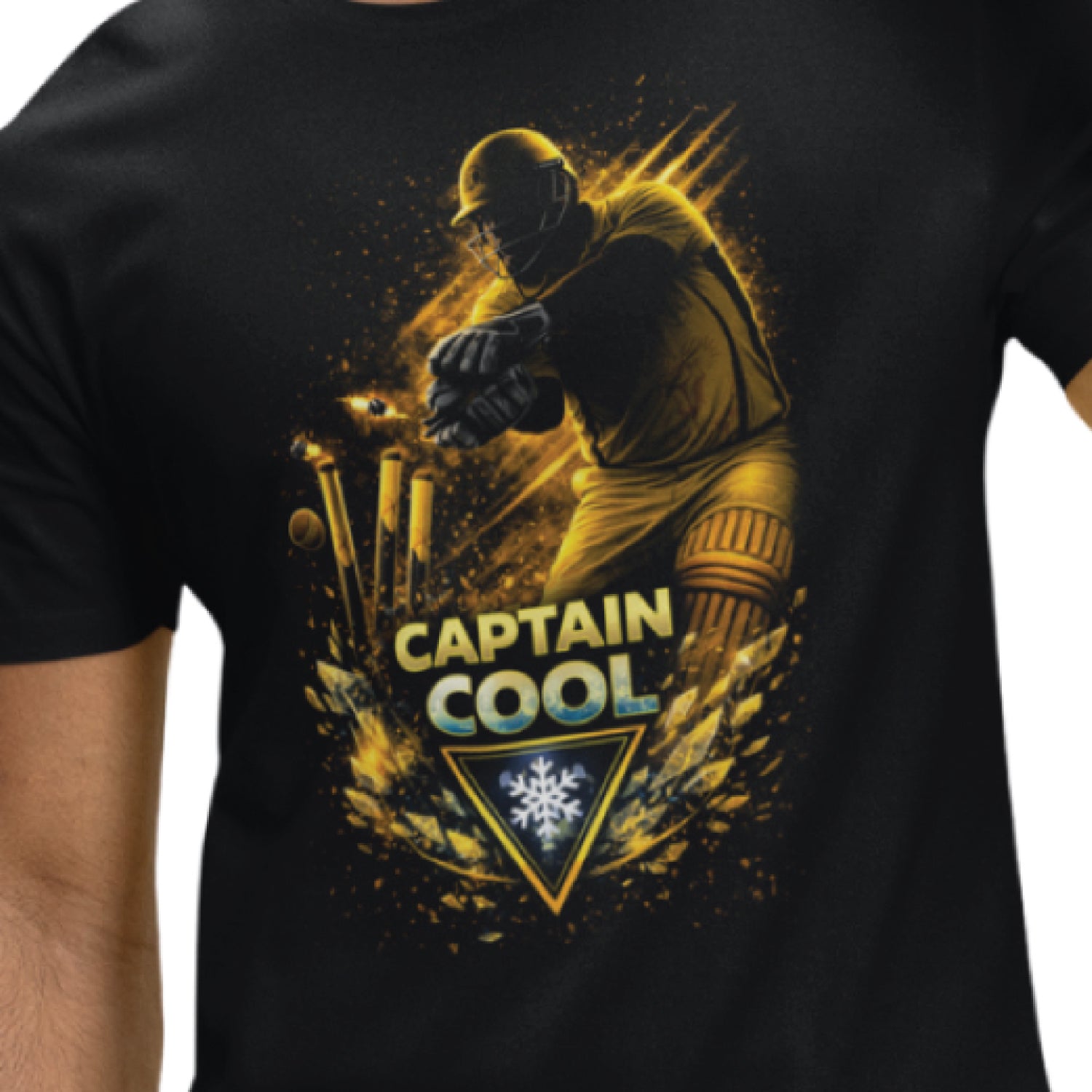 Tantra Captain Cool Cricket Graphic Print Cotton Unisex Batting Sports T-shirt Regular Fit Original Since 1997