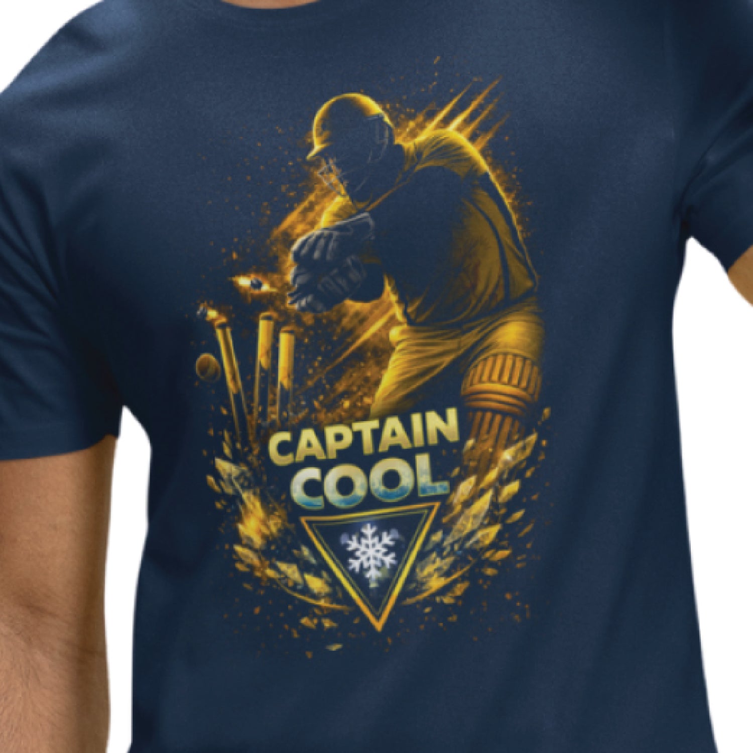 Tantra Captain Cool Cricket Graphic Print Cotton Unisex Batting Sports T-shirt Regular Fit Original Since 1997